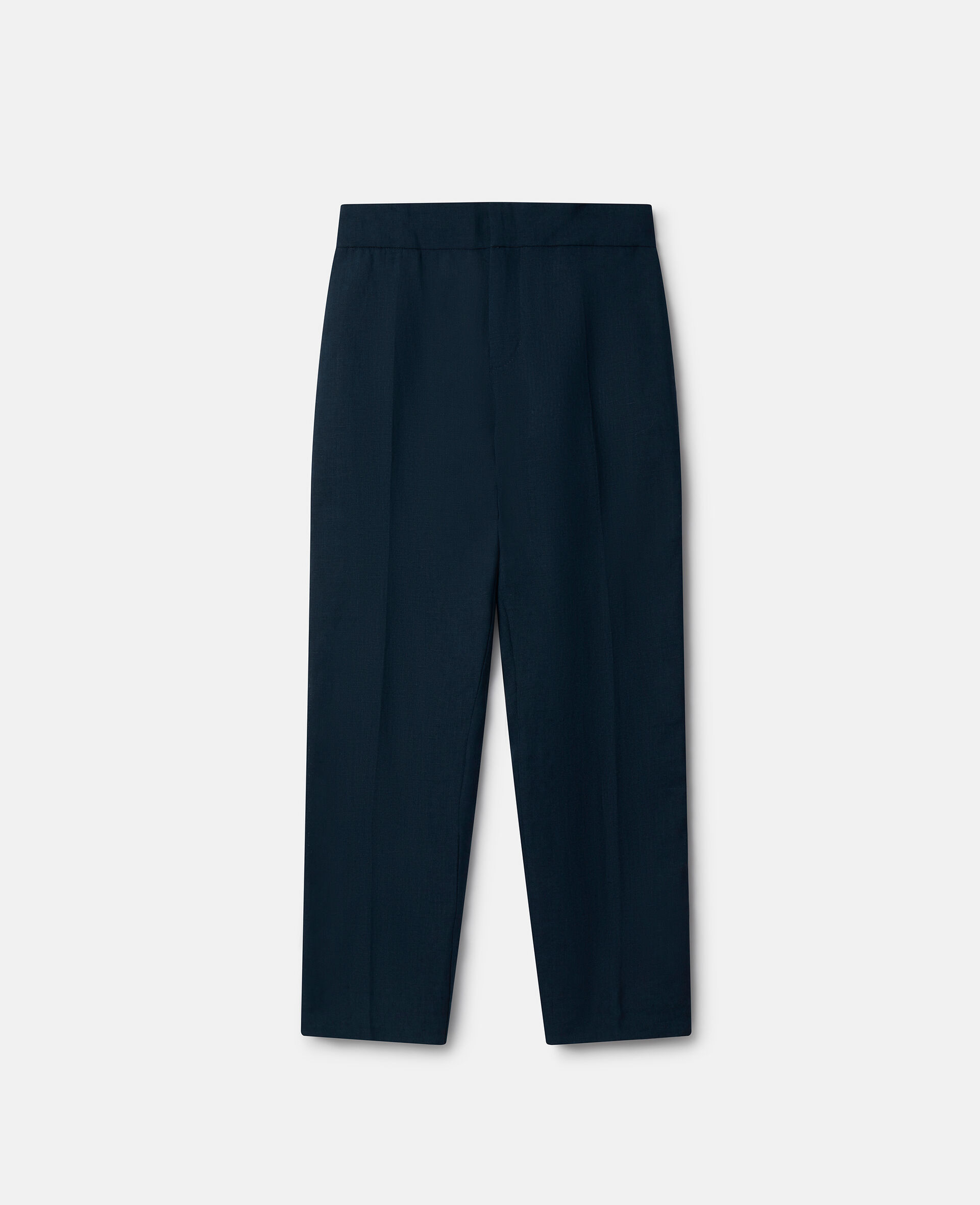 Linen Tailored Trousers-Bleu-large image number 0