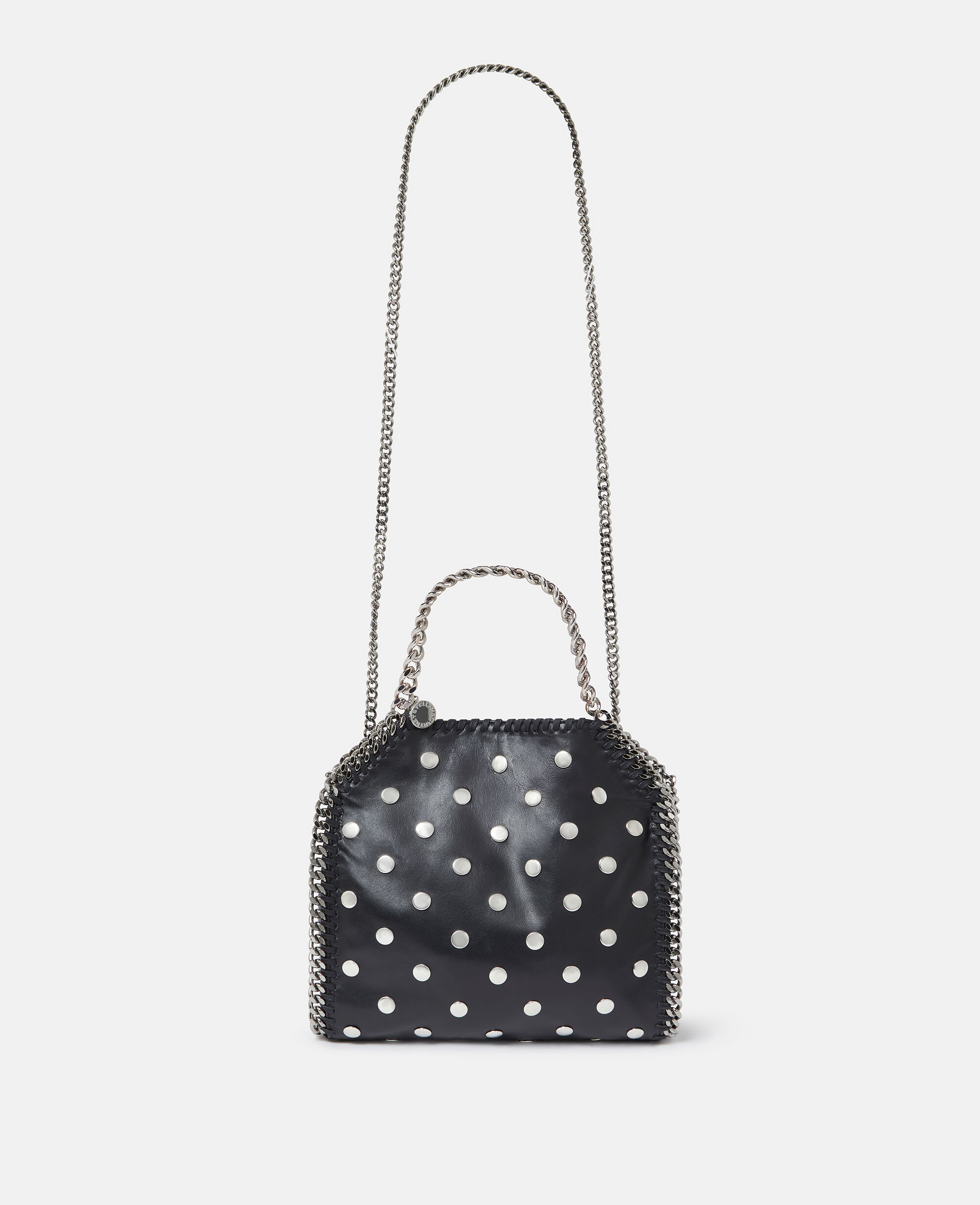 ★Stella McCartney★ FALABELLA MINI TOTE BAG トートバッグ Women BLACK Studded Falabella Mini Tote Bag | Stella