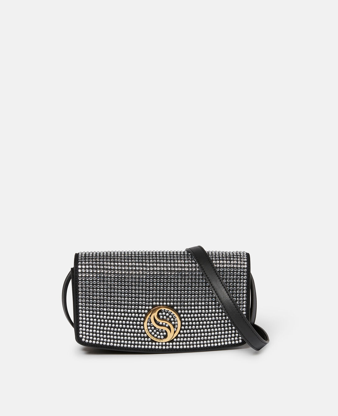 Stella McCartney S-Wave Monogram Shoulder Bag - Black