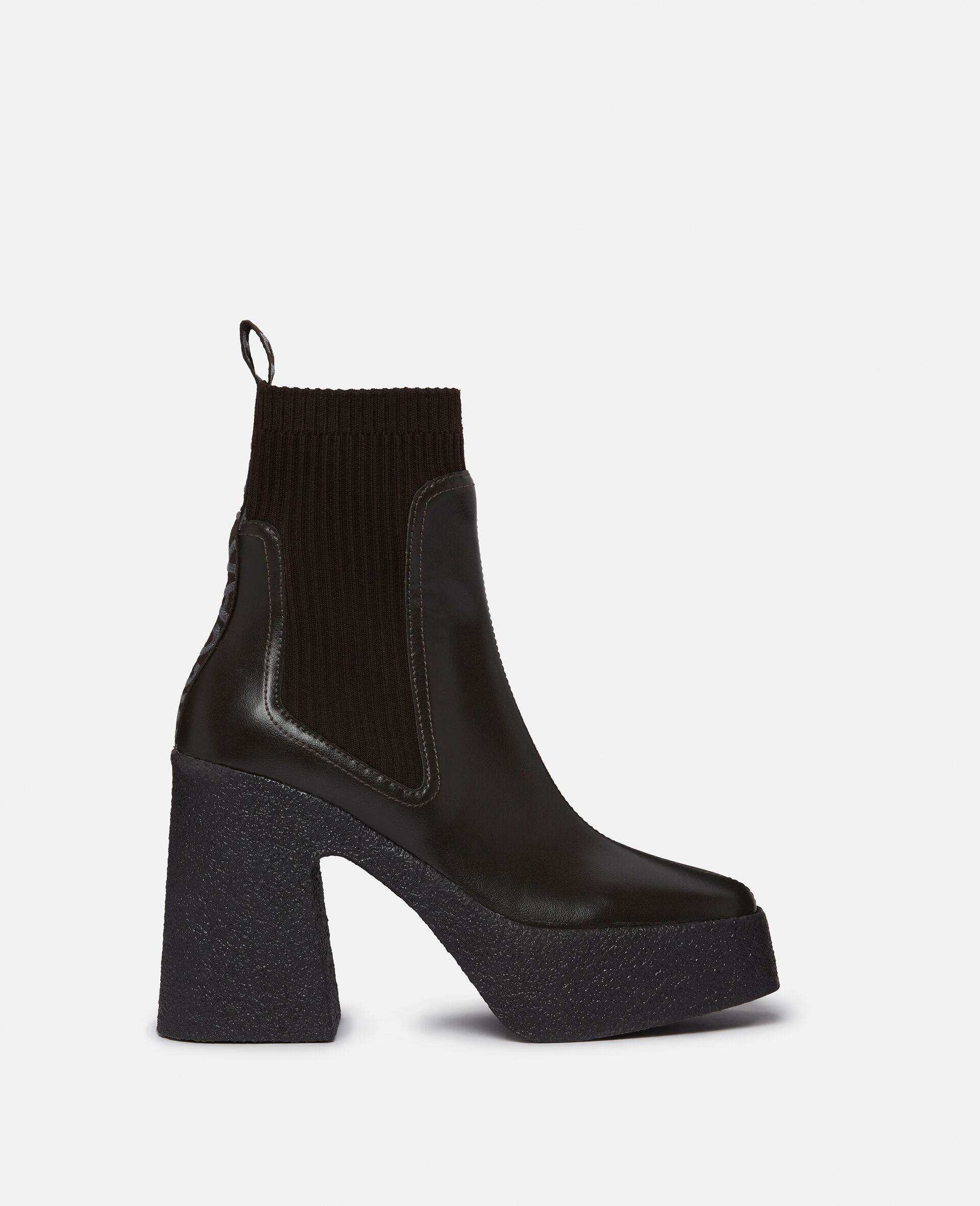 Skyla Heeled Sock Boots-Black-large image number 0
