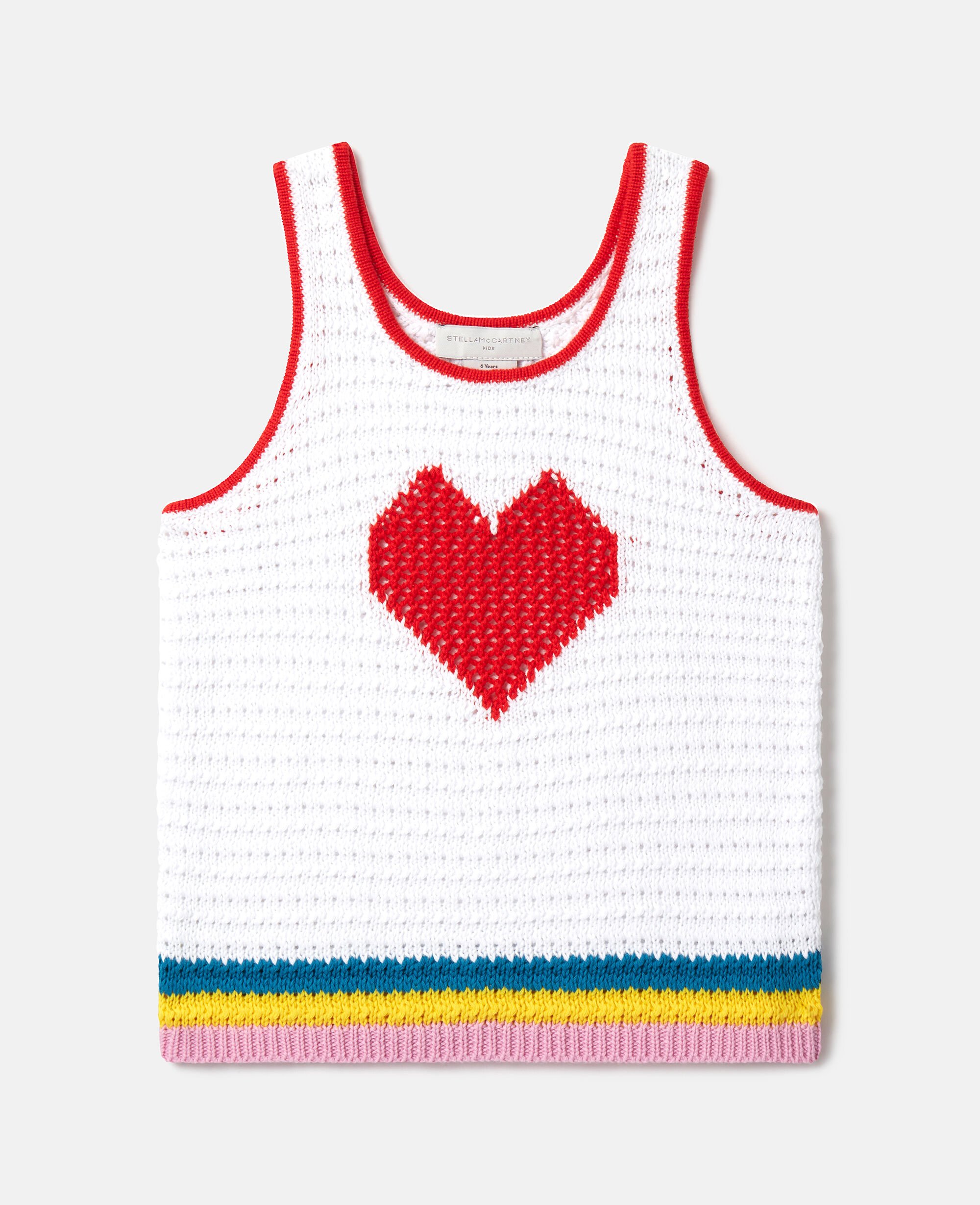 Stella McCartney Kids heart-motif crochet shorts - White