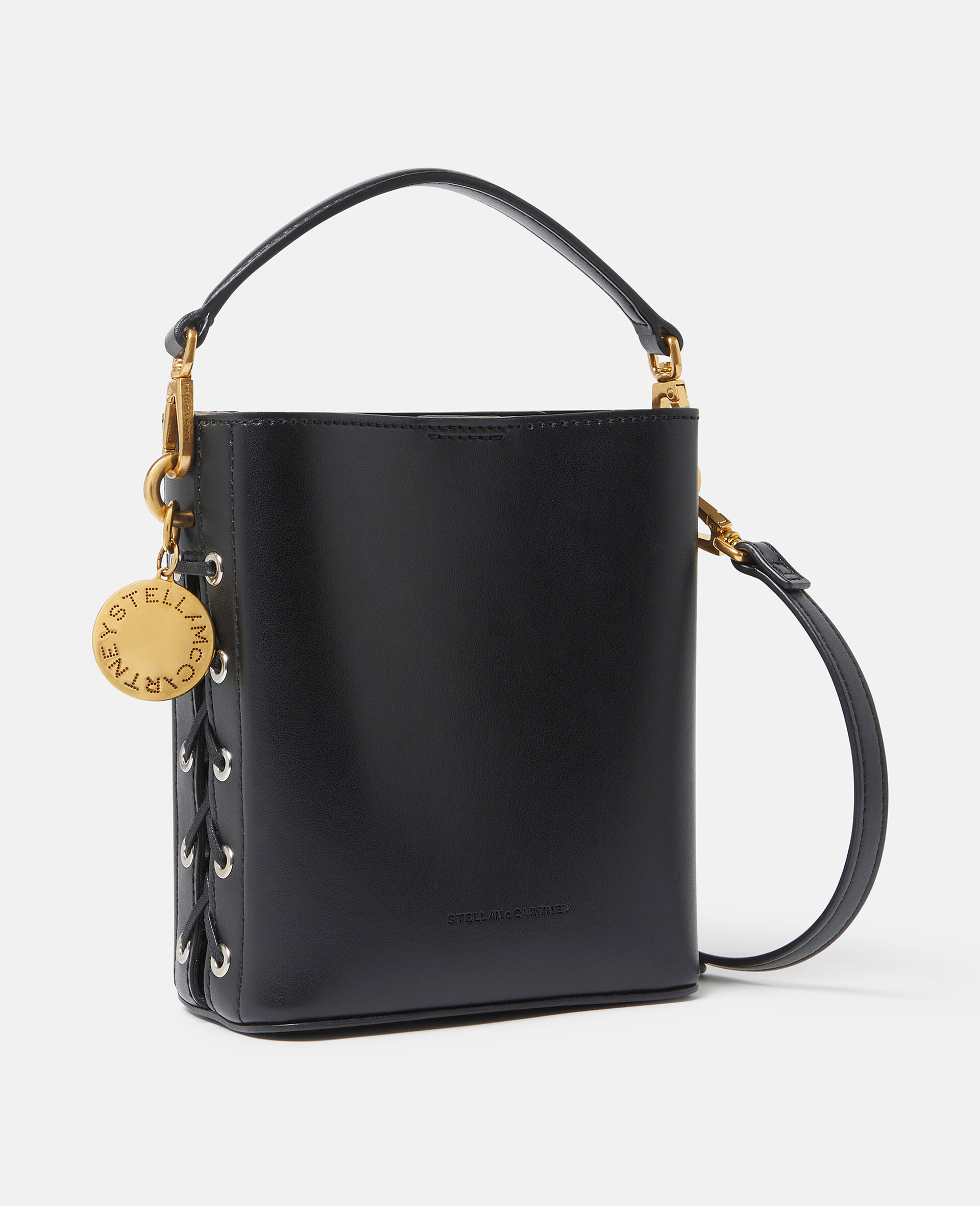 Women Midnight black Veuve Clicquot Woven Bucket Bag | Stella McCartney IL