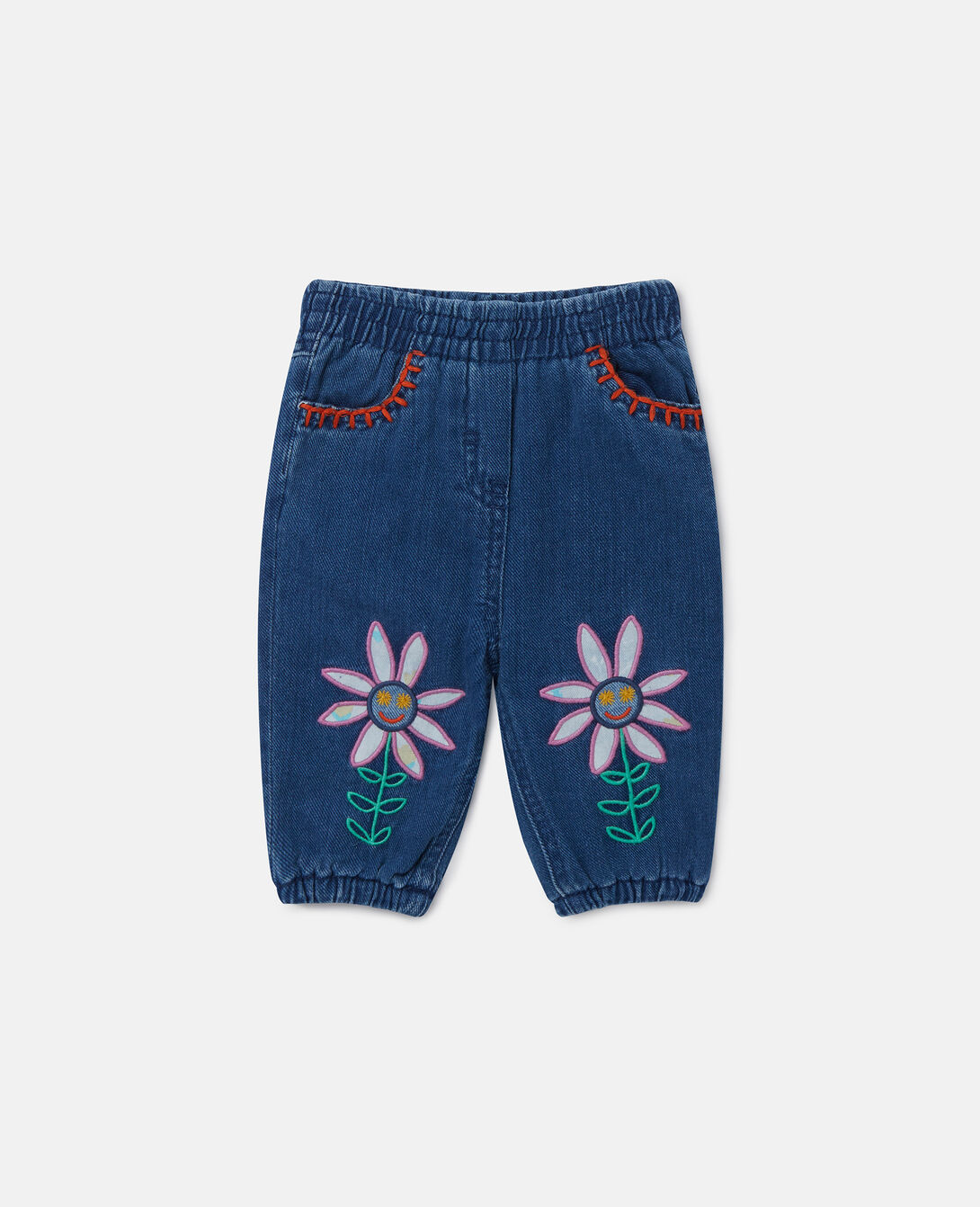 Flowers In My Pocket Embroidered Jeans