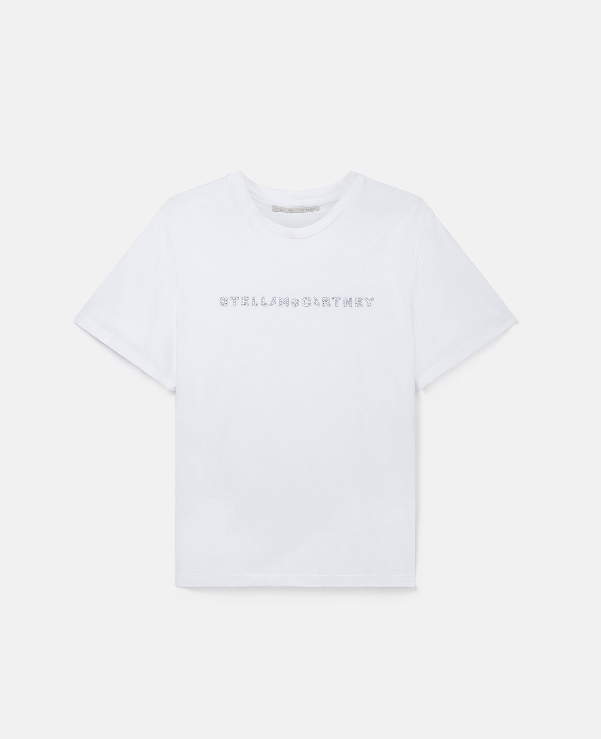 Women Pure white Graphic Oversized Cotton T-Shirt | Stella McCartney TR
