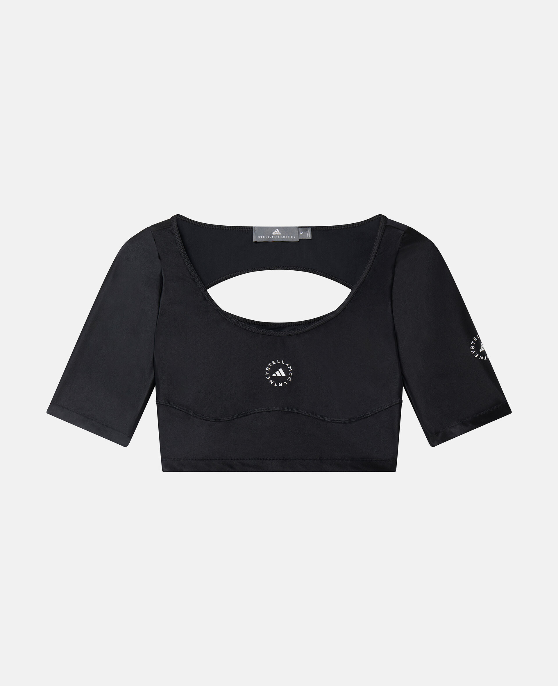 TruePurpose Scoop Neck Crop Top-Black-large image number 0