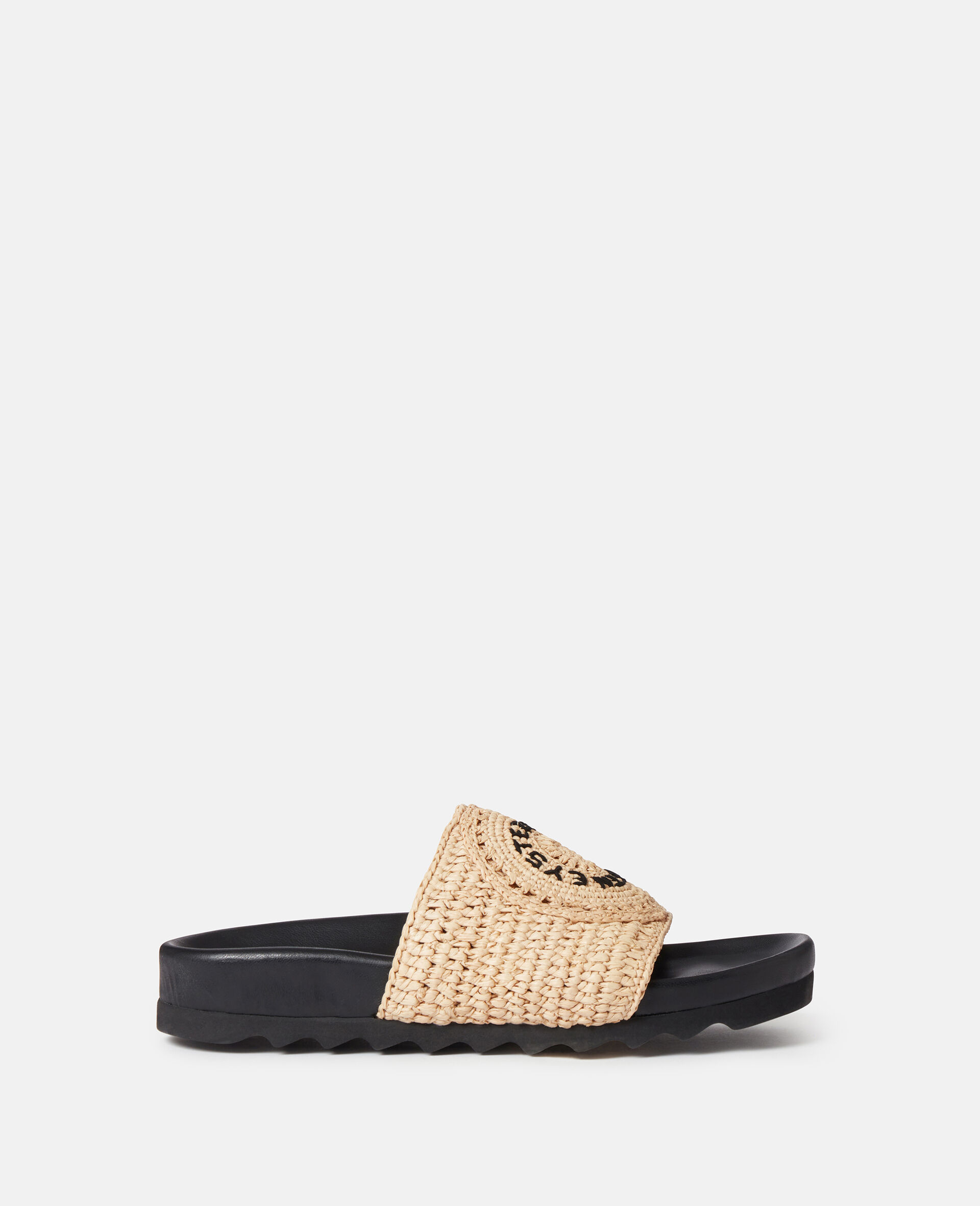 Elyse Raffia Logo Sandals-Beige-large image number 0