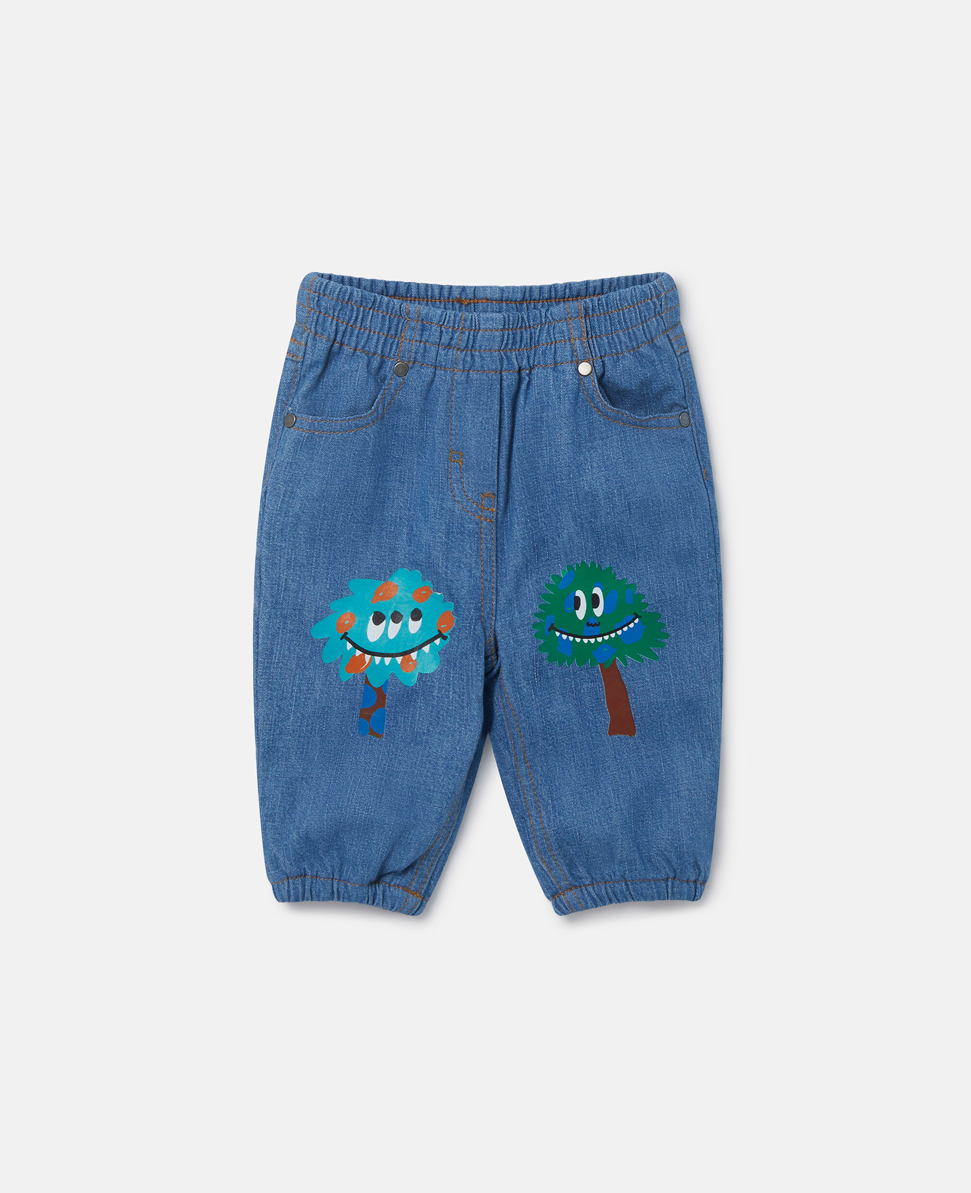 Stella McCartney Kids graphic-print cotton shorts - Blue