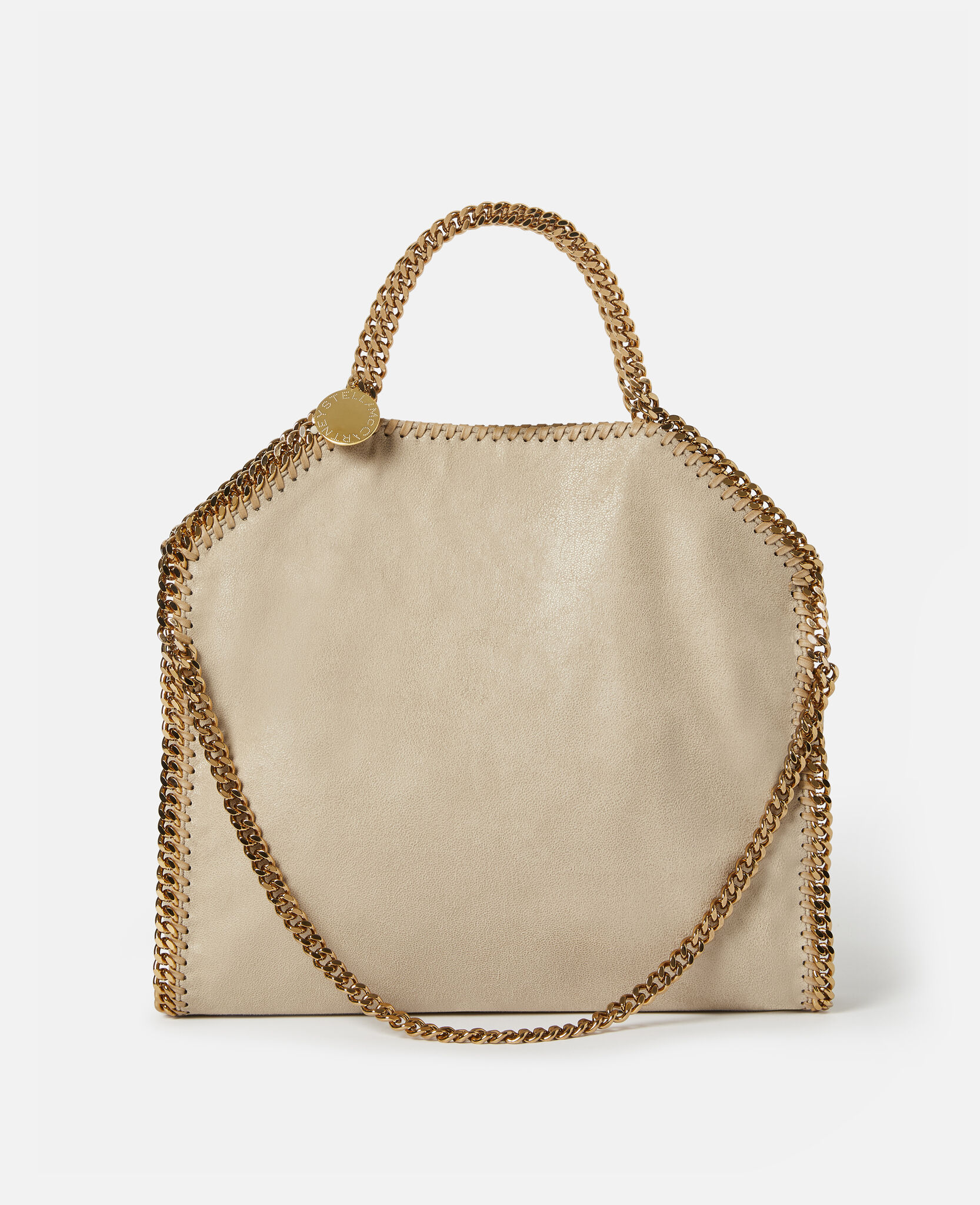 Women Clotted Cream Falabella Fold-Over Tote Bag | Stella McCartney US