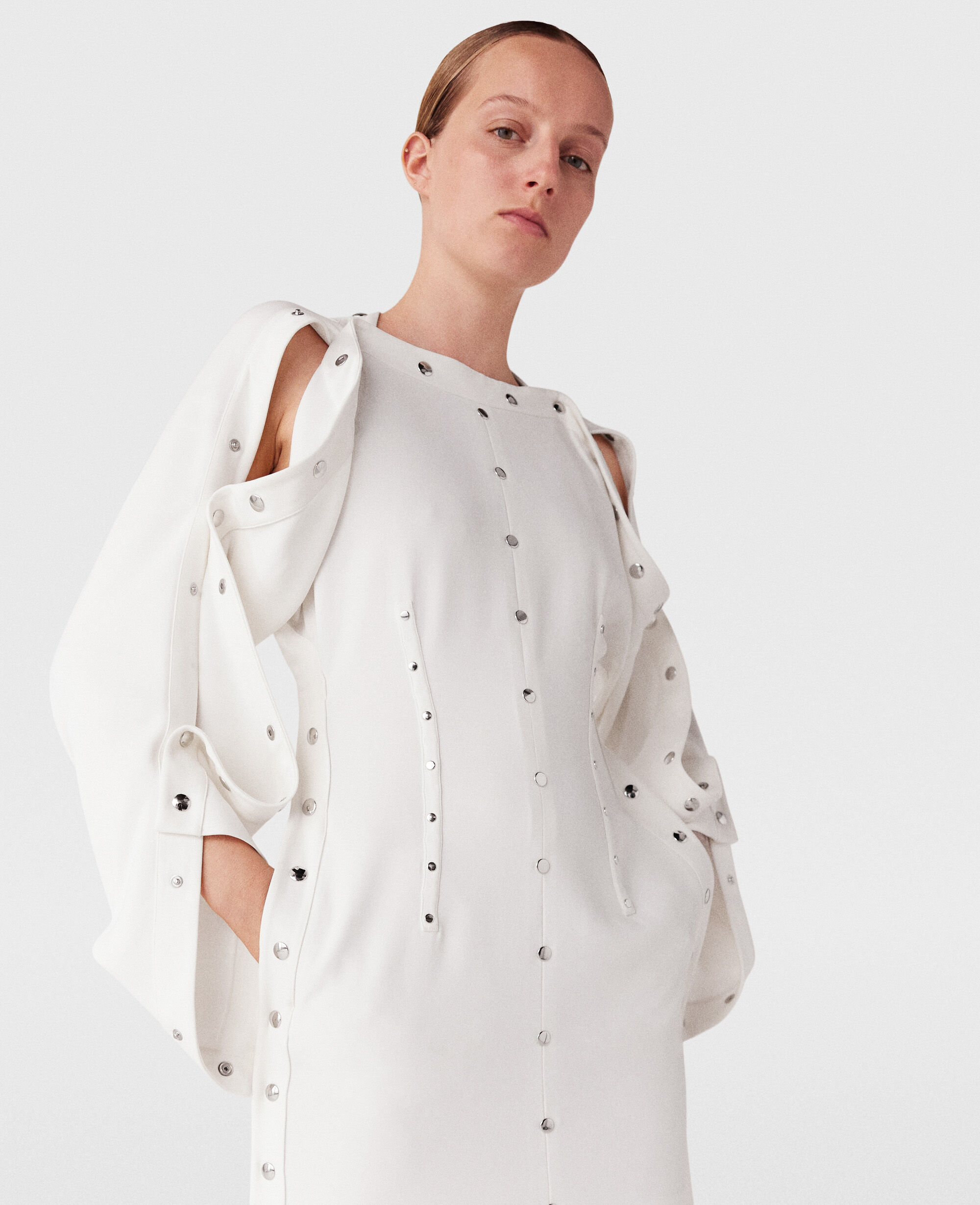 Long sleeve studded dress shop