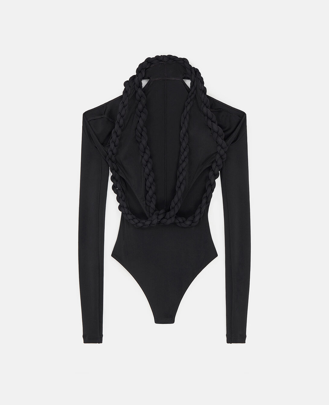 Women's Black Slinky Diamante Square Neck Strappy Bodysuit