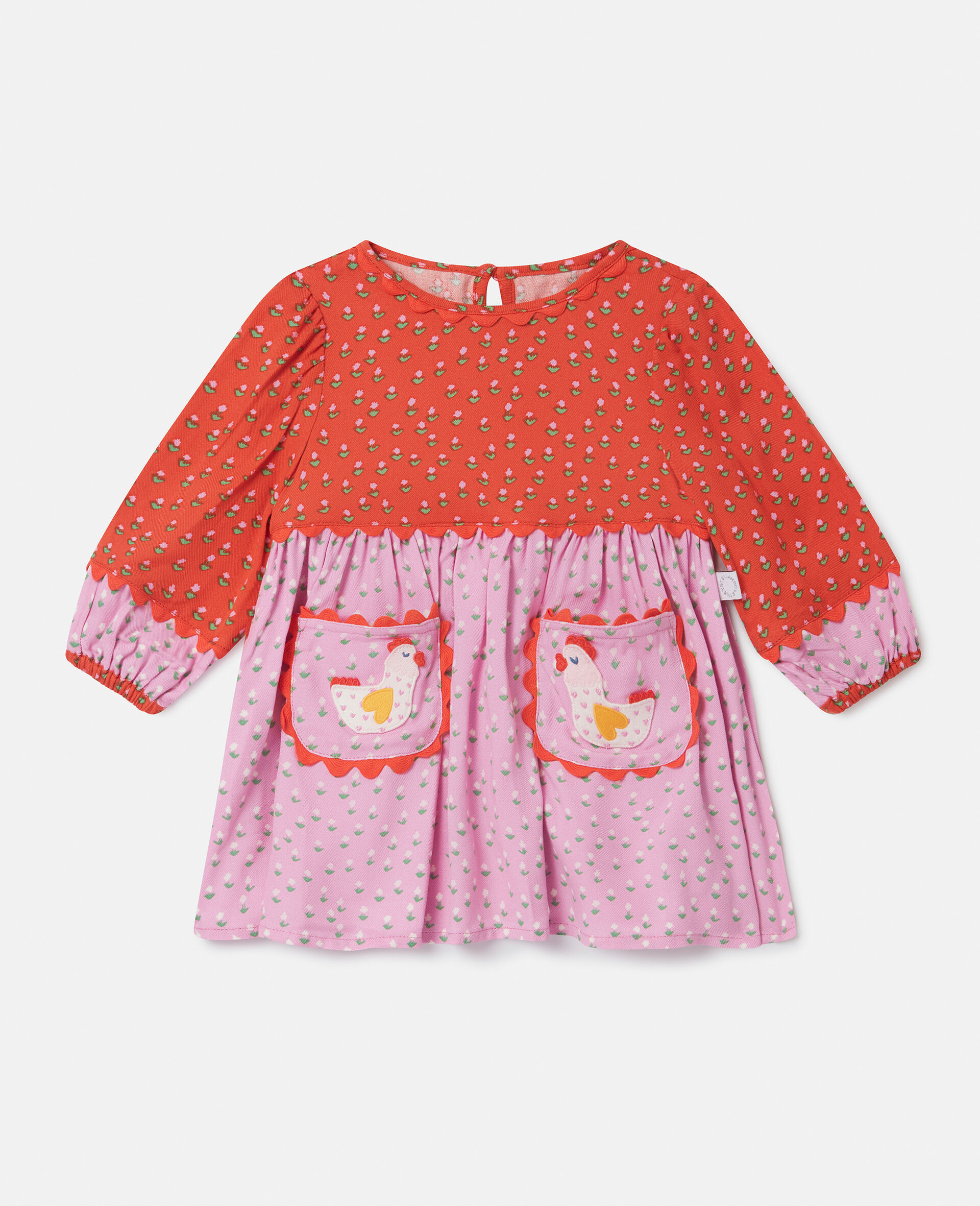 Farmyard Appliqué Dress and Bloomers Set -Multicolour-large image number 0