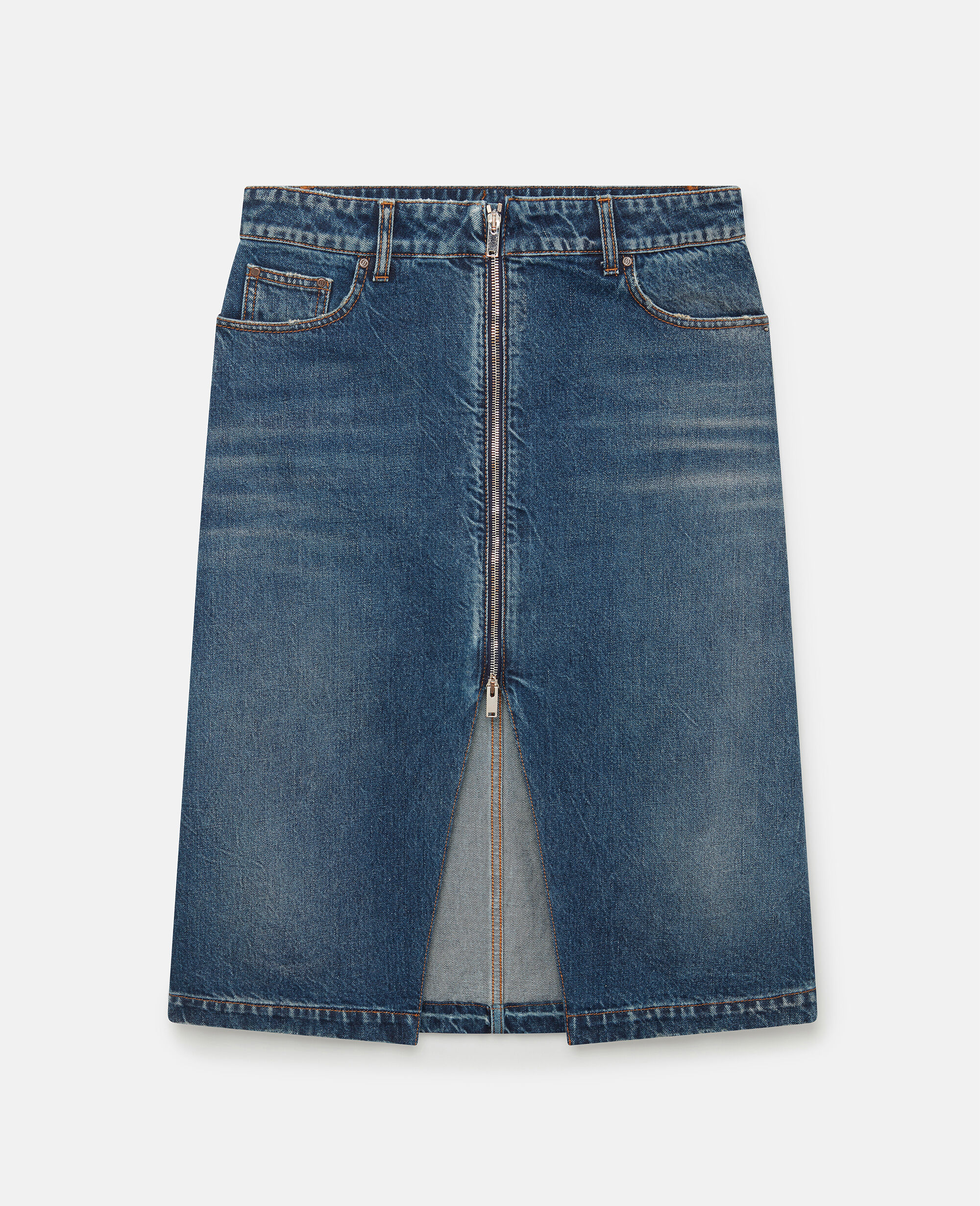 Zip cheap denim skirt