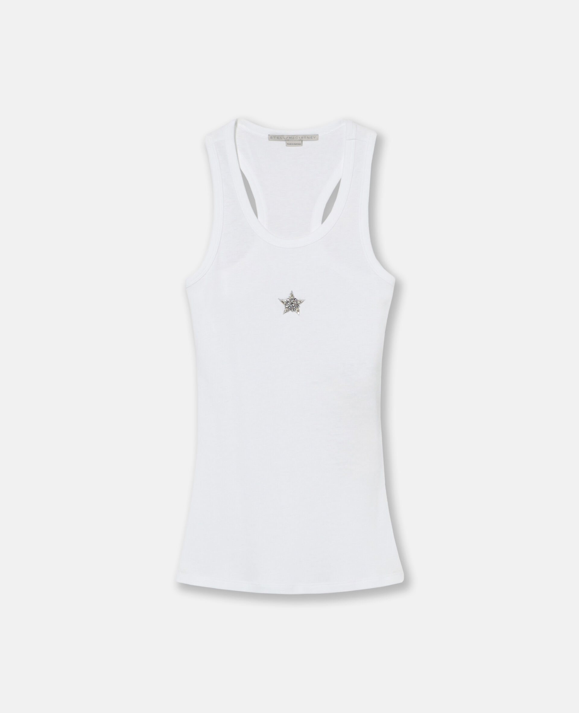 Star Tank Top-White-model