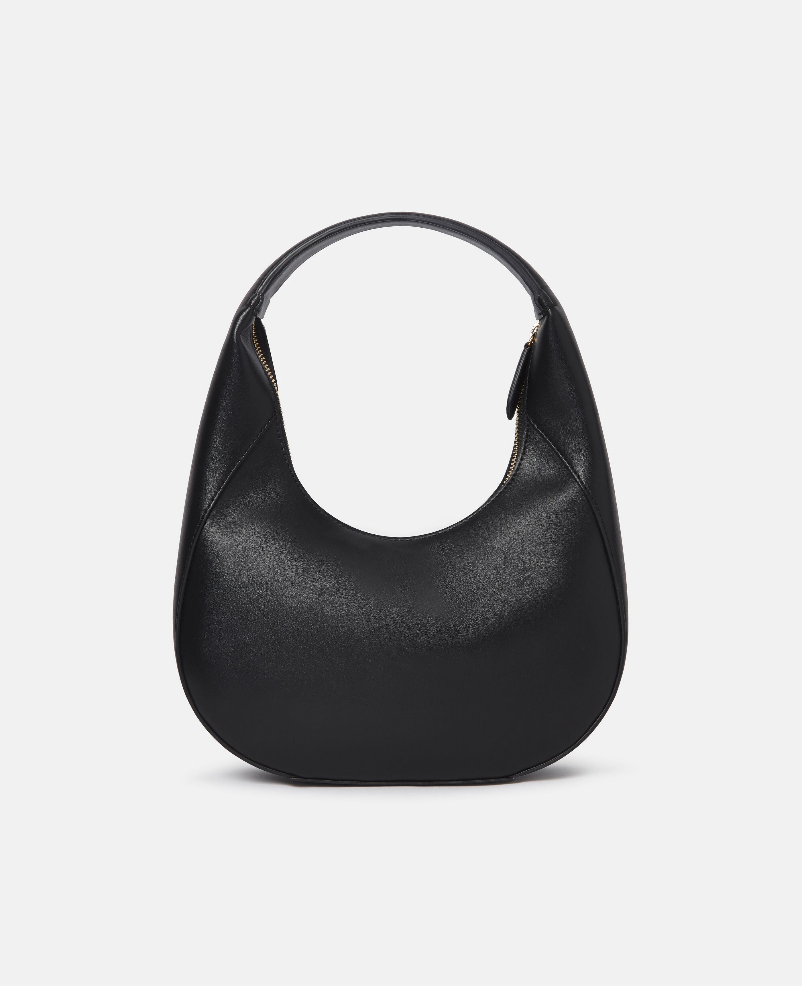 Women BLACK Small Stella Logo Hobo Shoulder Bag | Stella McCartney US