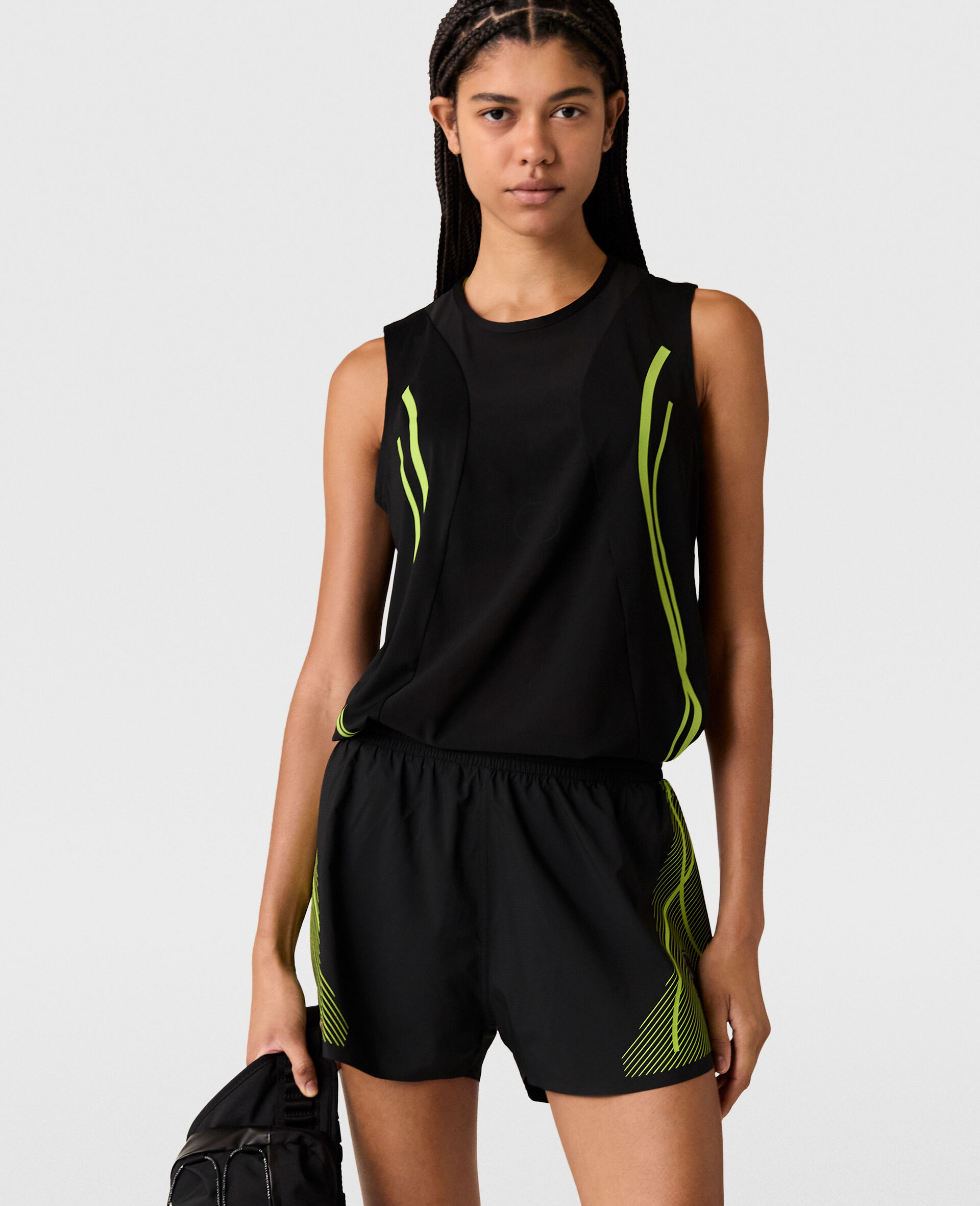 TruePace Running Tank Top-Black-model