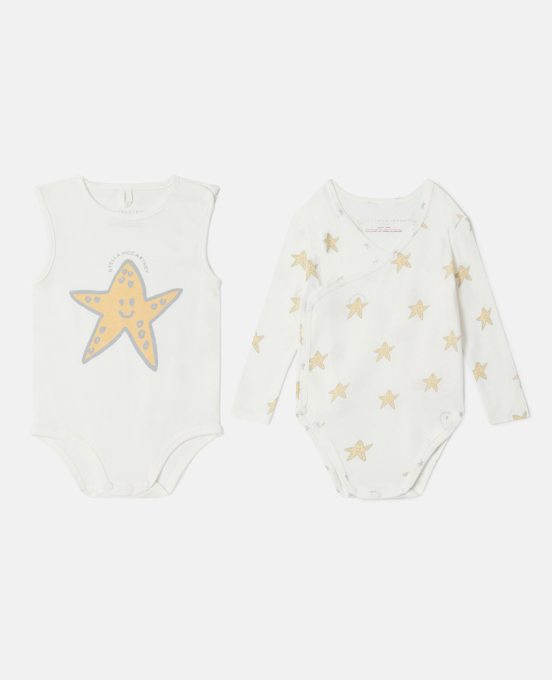 Smiling Stella Star Print Bodysuit and Sleepsuit Set-Bunt-large image number 0