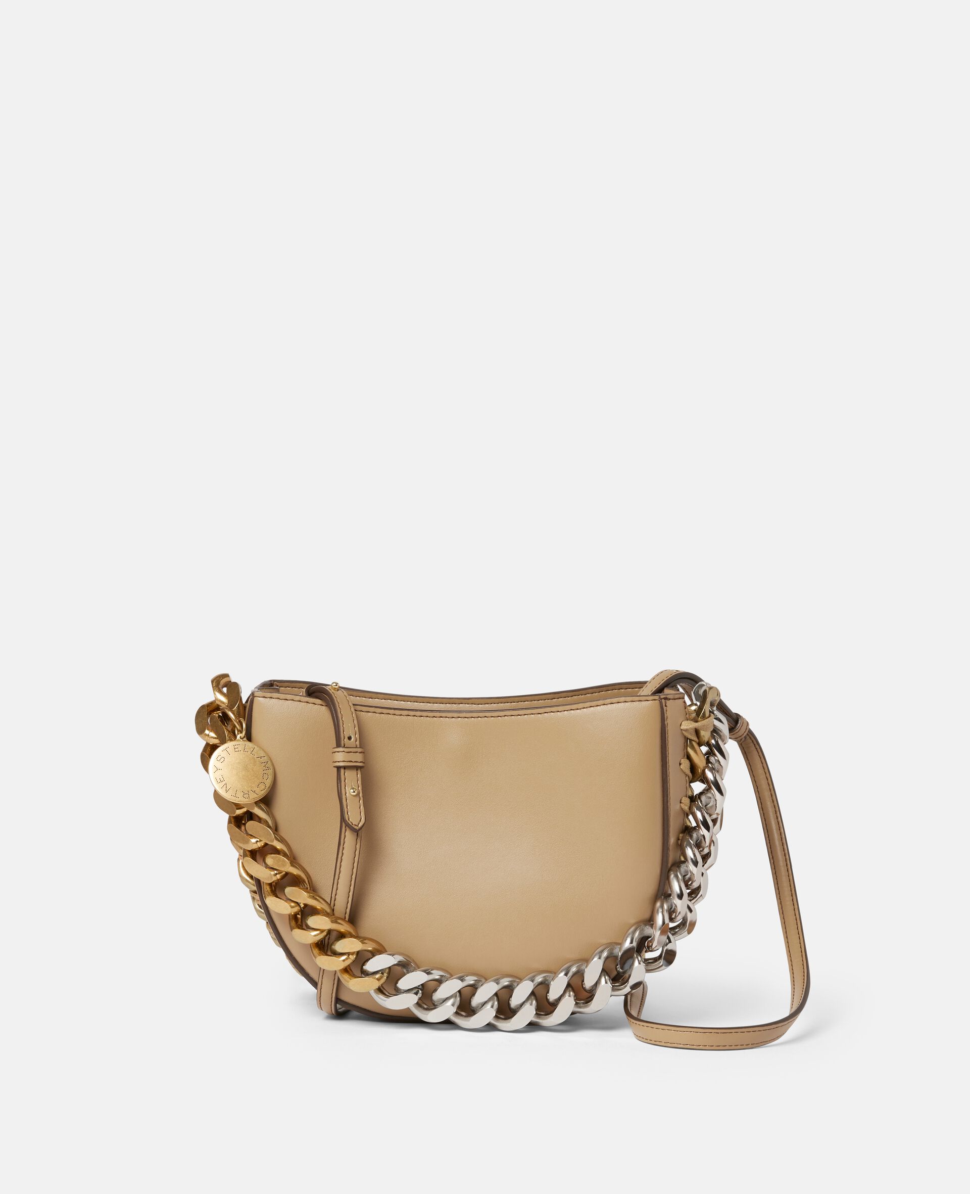 Frayme Small Shoulder Bag-Beige-model