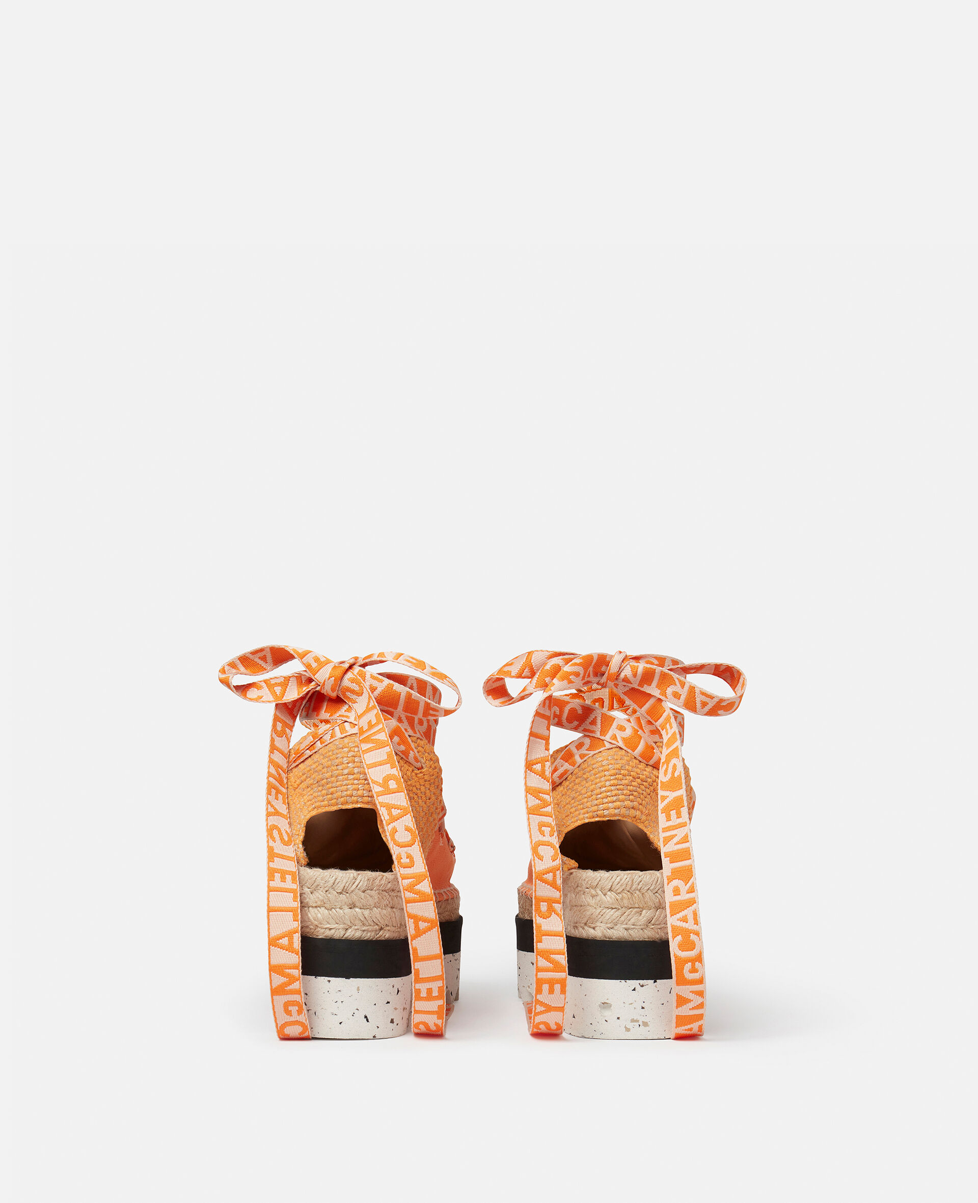 Gaia厚平底麻底鞋-橙色-model