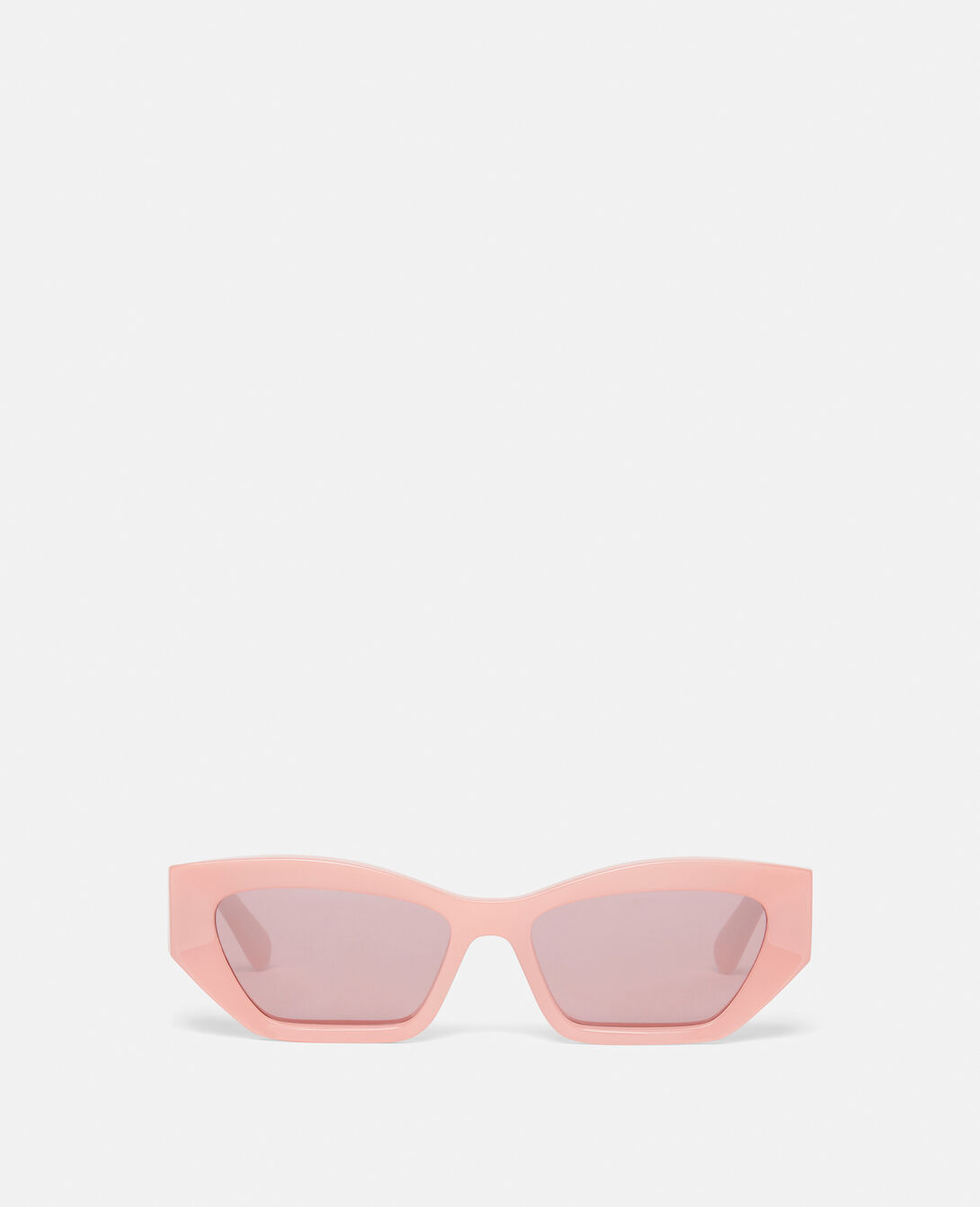 Women Shiny Milky Pink Logo Cat‐Eye Sunglasses | Stella McCartney GB