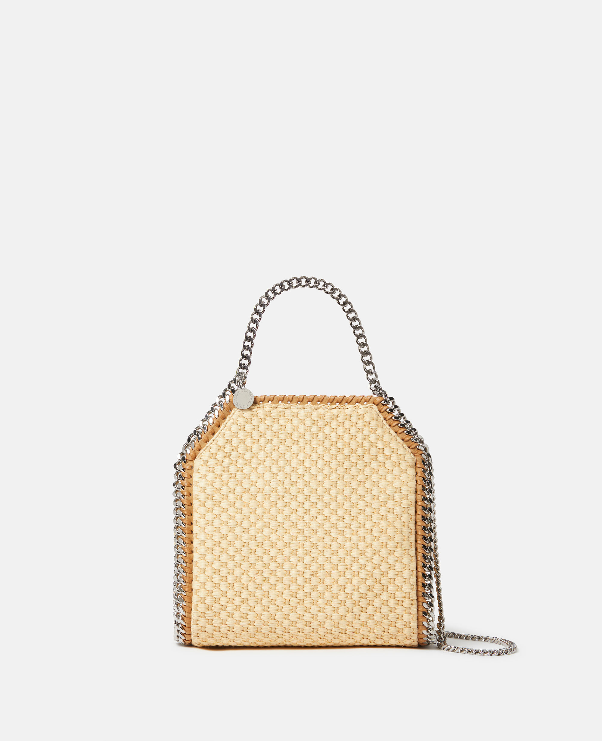 Women Natural beige Falabella Woven Mini Tote Bag | Stella ...