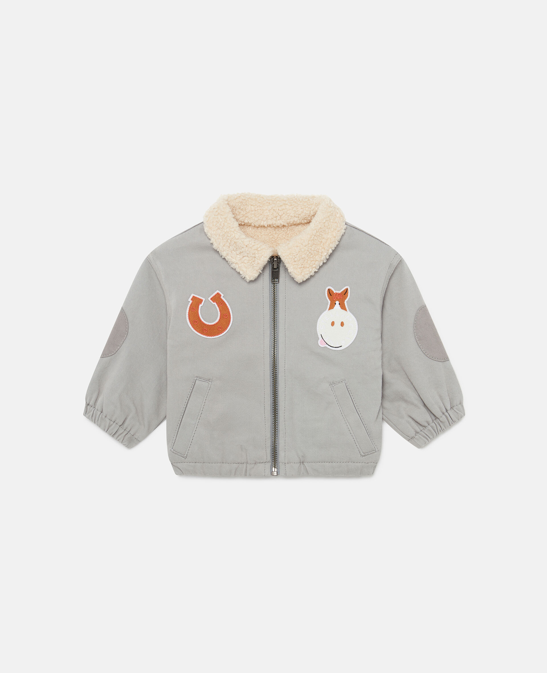 Horse Appliqué Jacket -Grey-large image number 0