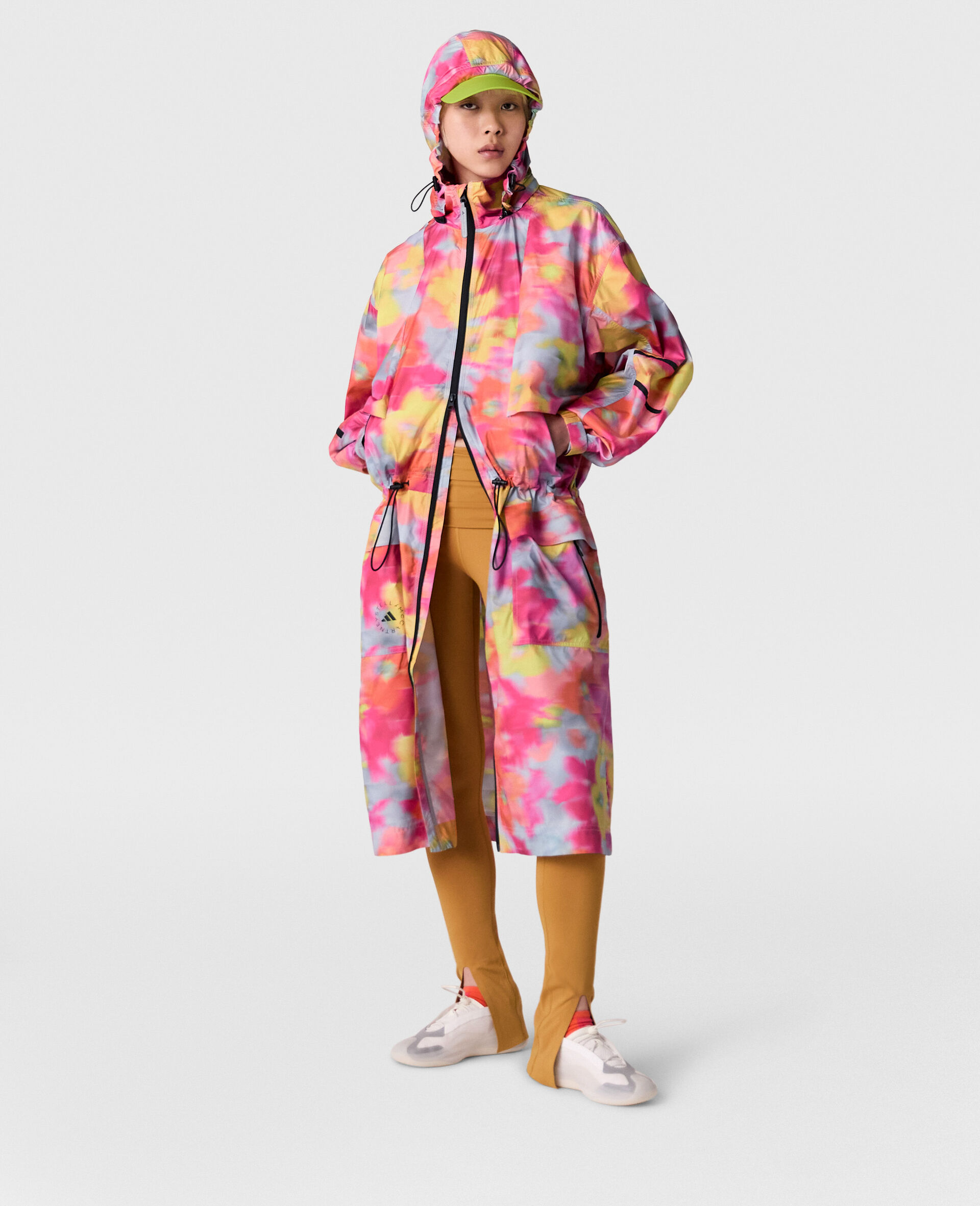 TrueCasuals Long Parka Coat-Multicoloured-model