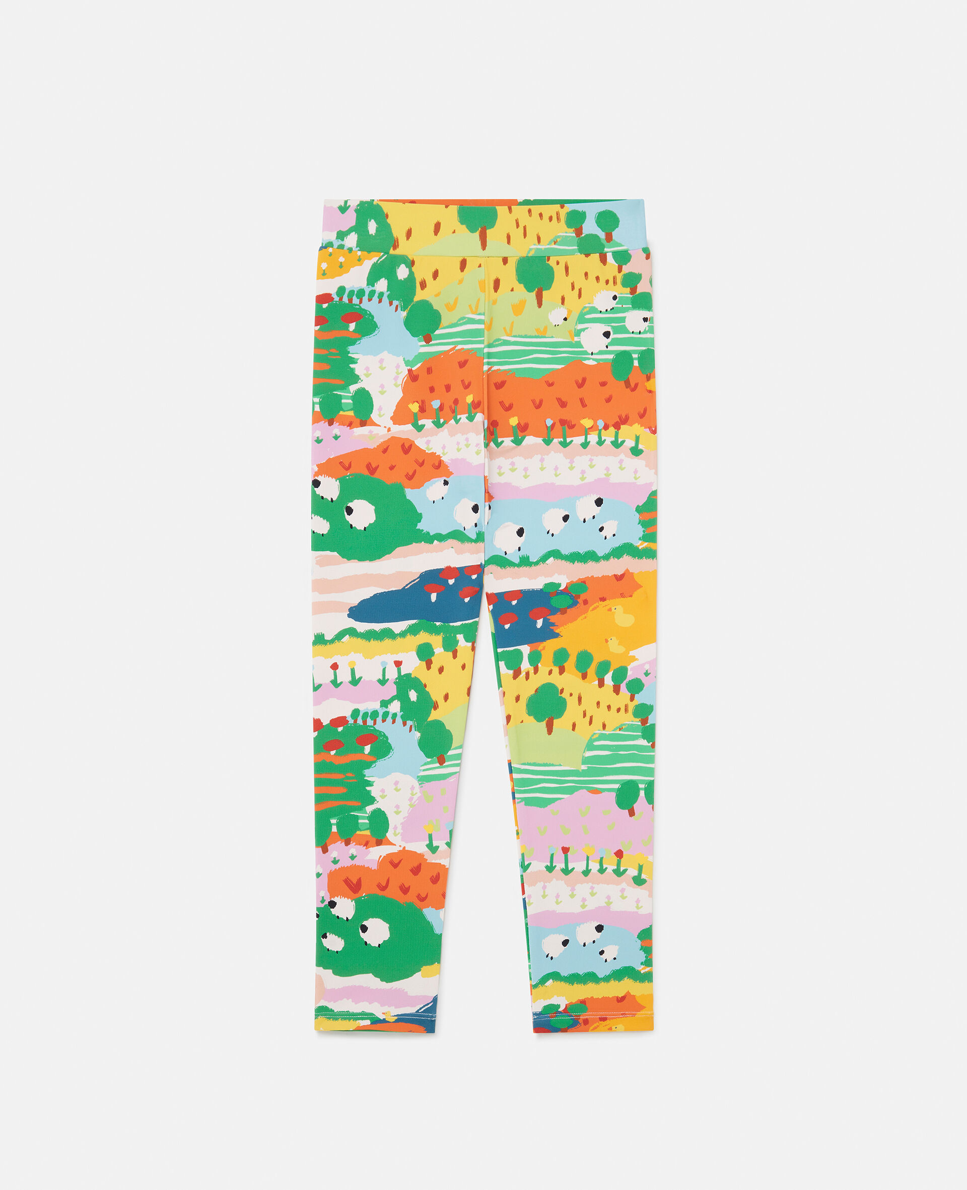 Meadow Pattern Leggings-Multicolour-model