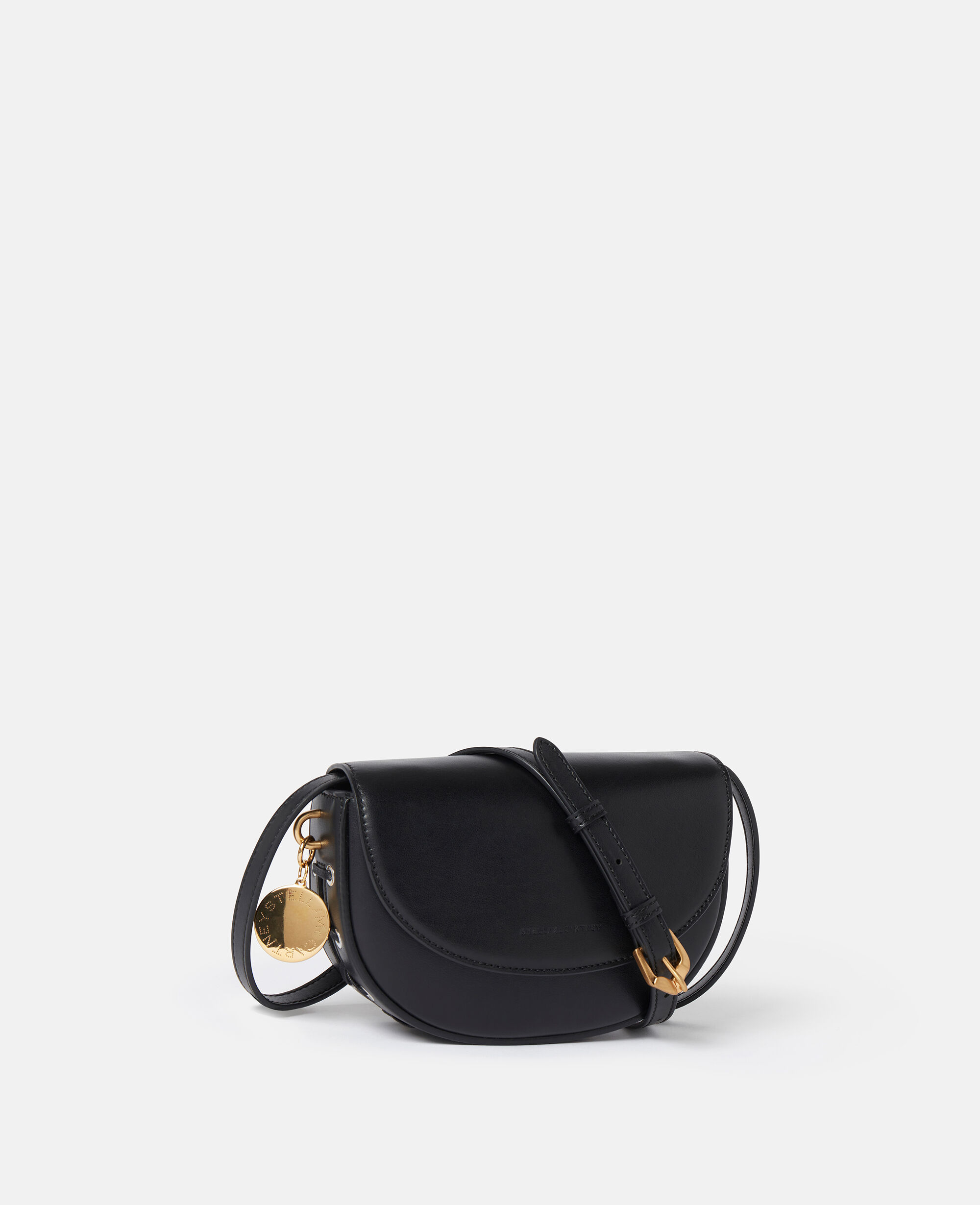 Women Midnight black Frayme Whipstitch Small Shoulder Bag | Stella 