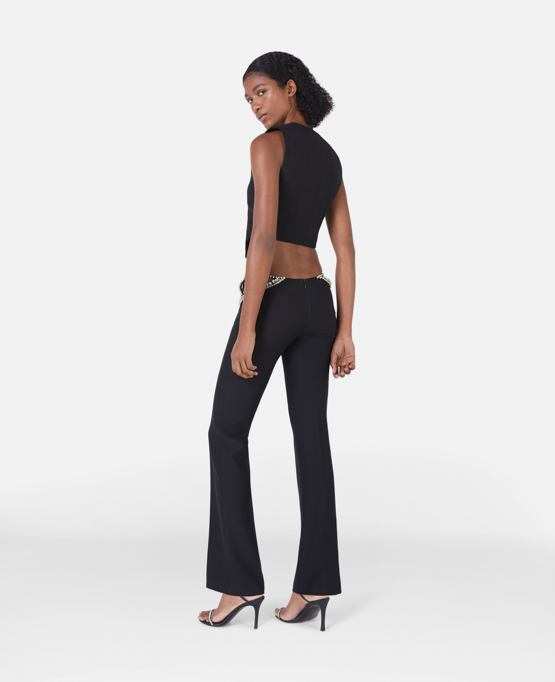 LOW RISE TAILORED TROUSERS BLACK