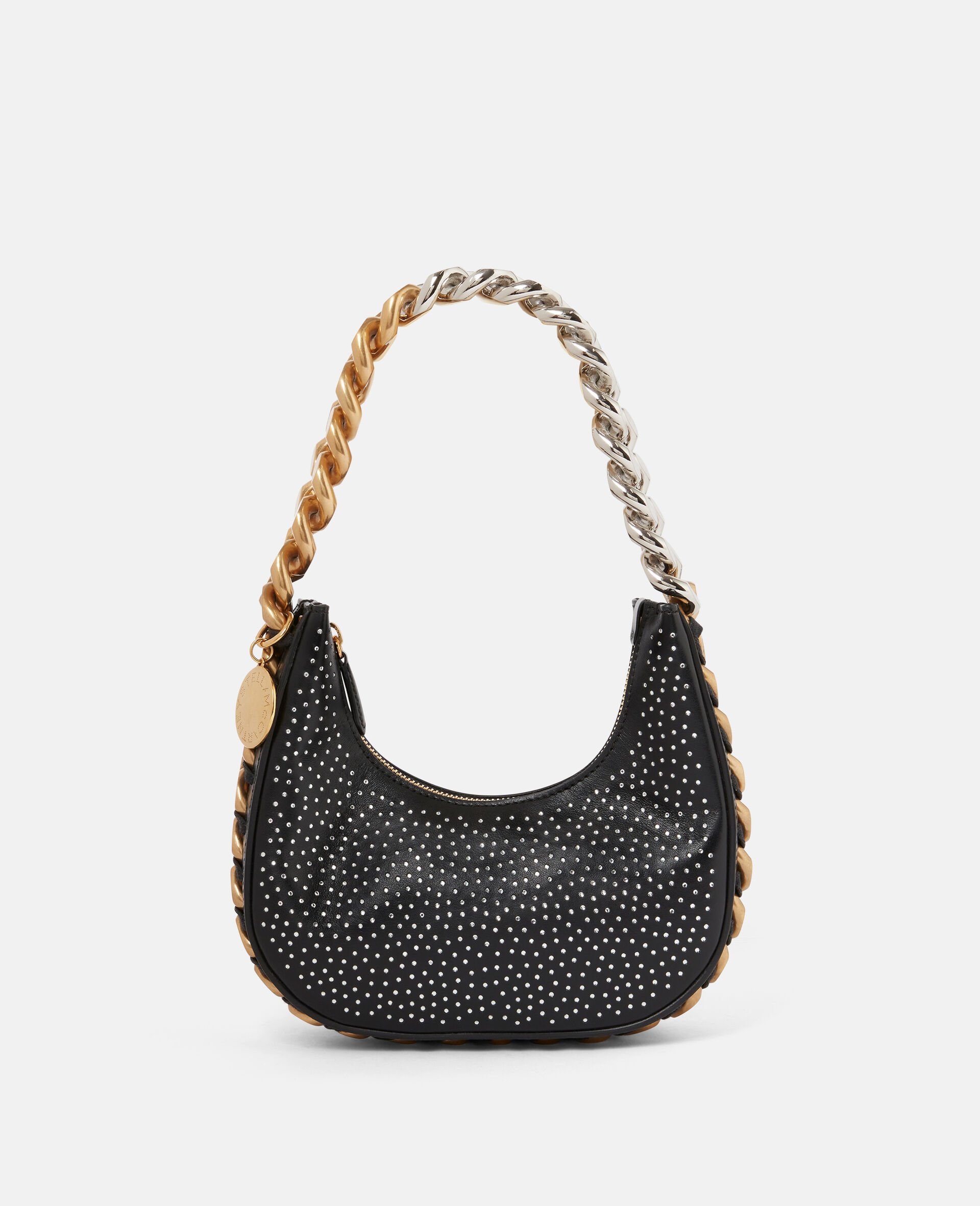 Borsa hobo mini con zip Frayme-Nero-large image number 0