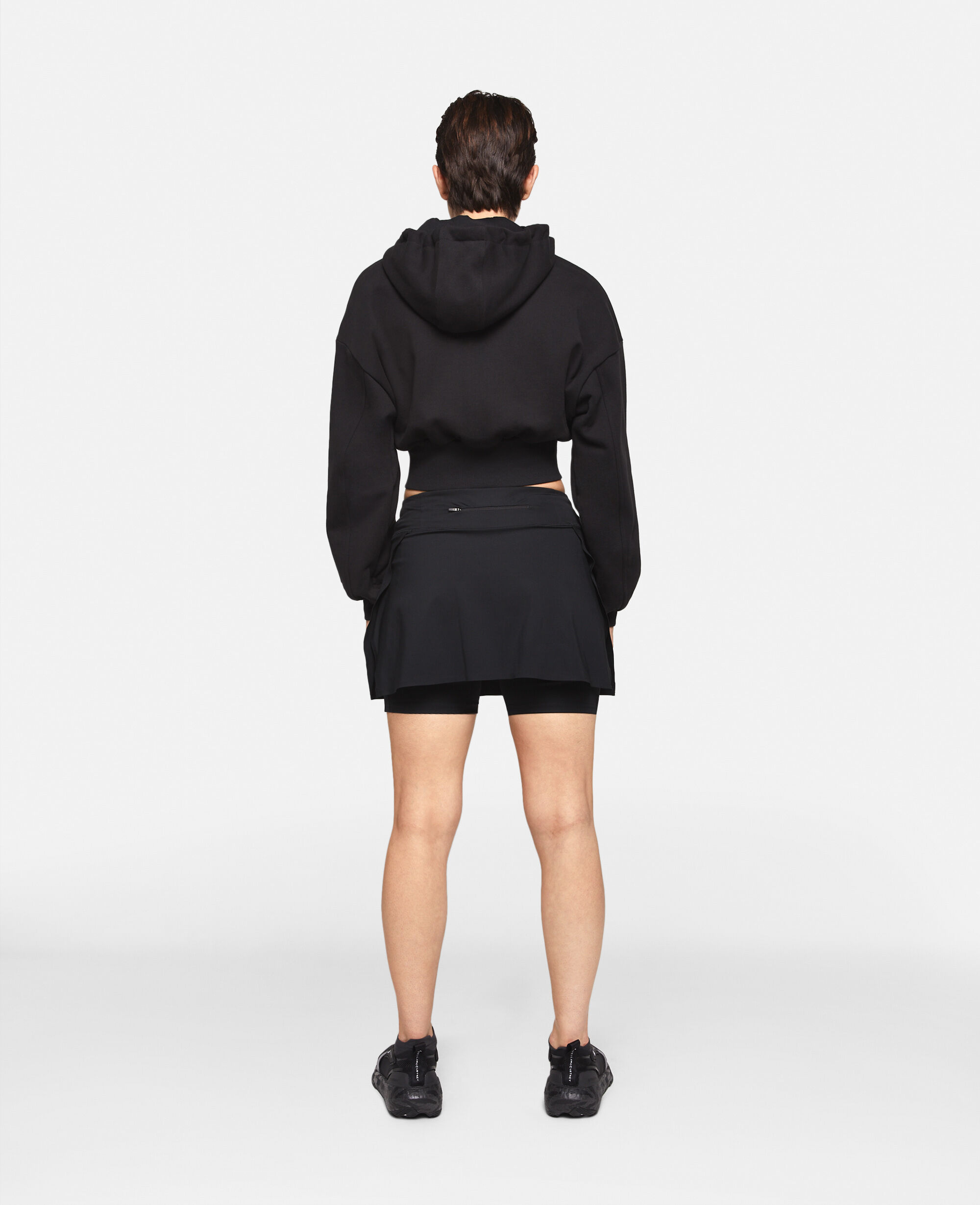 Women Black TrueCasuals Sportswear Cropped Hoodie | Stella McCartney US
