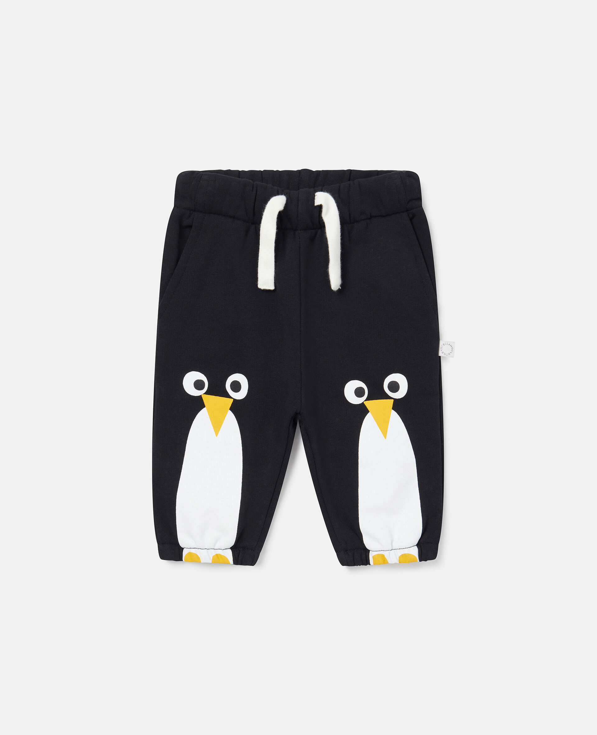 Pantalon de jogging à motif pingouin-Noir-large image number 0