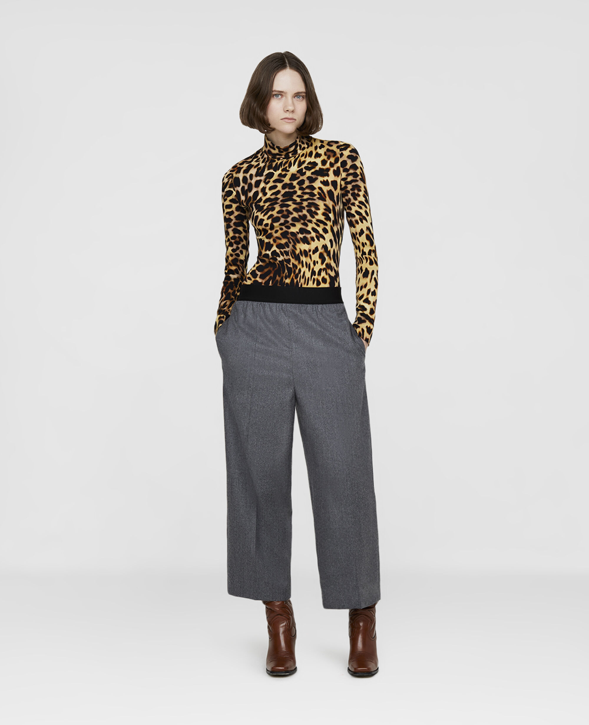Black Stretch Cotton Tailored Trousers| COLOGNESE 1882
