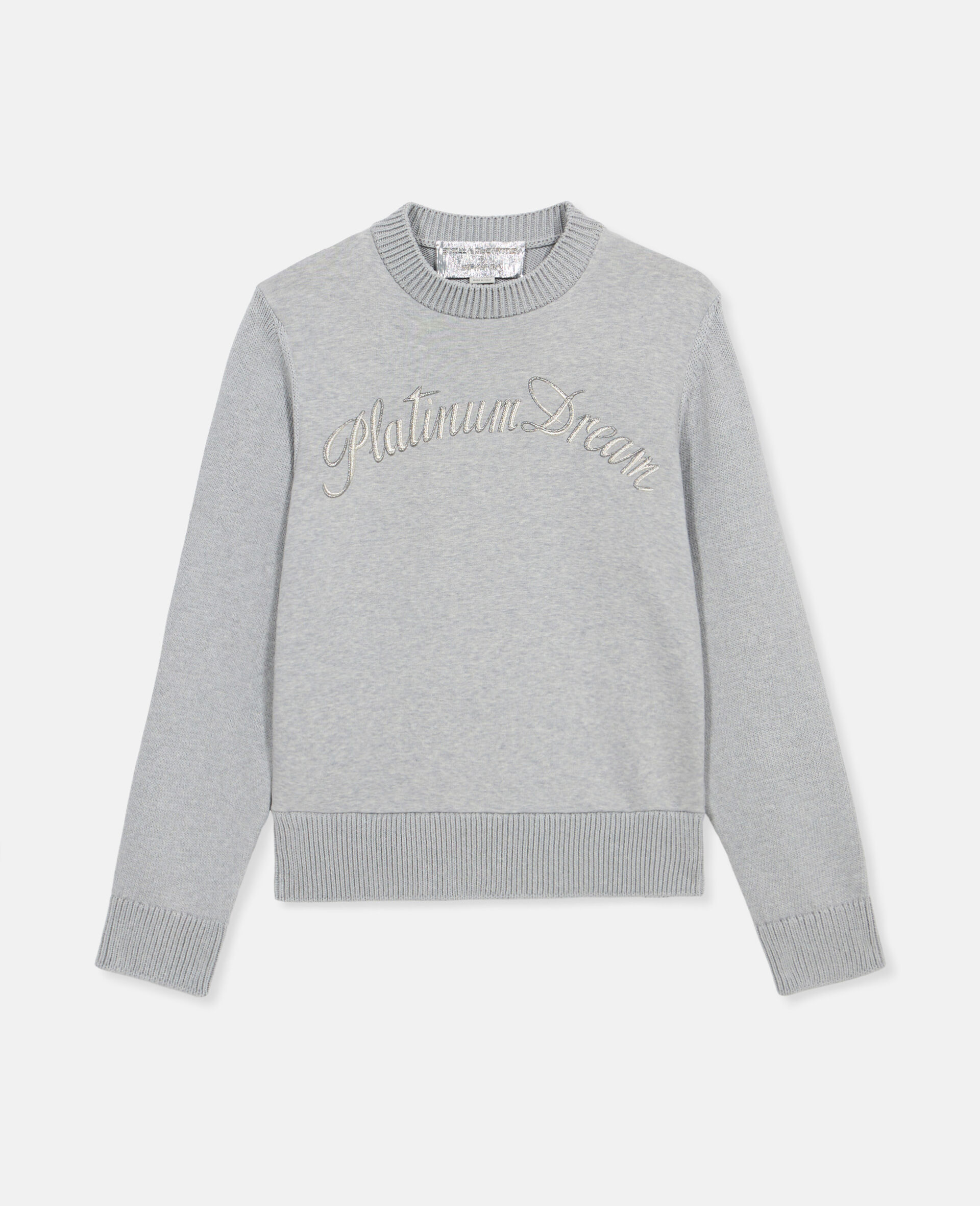 Pull Platinum Dream en coton bio-Gris-model