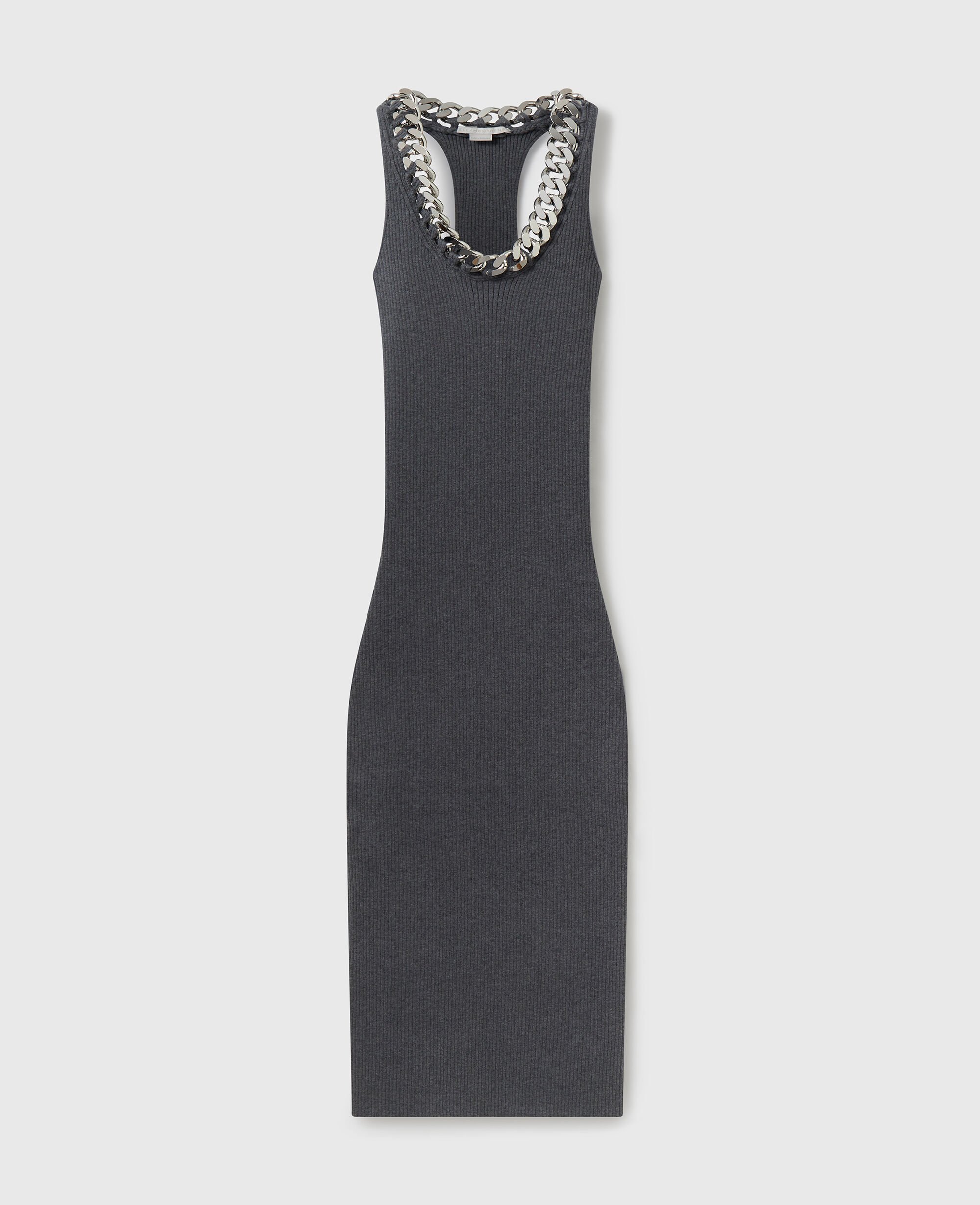 STELLA McCARTNEY ロゴチェーン ミディドレス SS25【新作】 Women ブラック ロゴチェーン ミディドレス | Stella McCartney JP