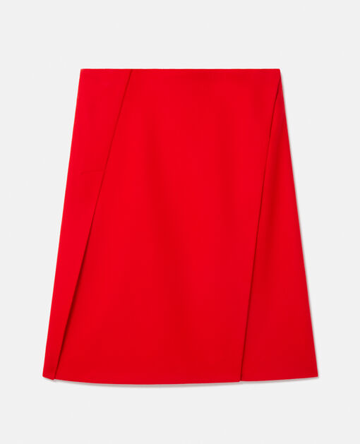 Leather Trim Graphic Tweed Mini Skirt - Women - Ready-to-Wear
