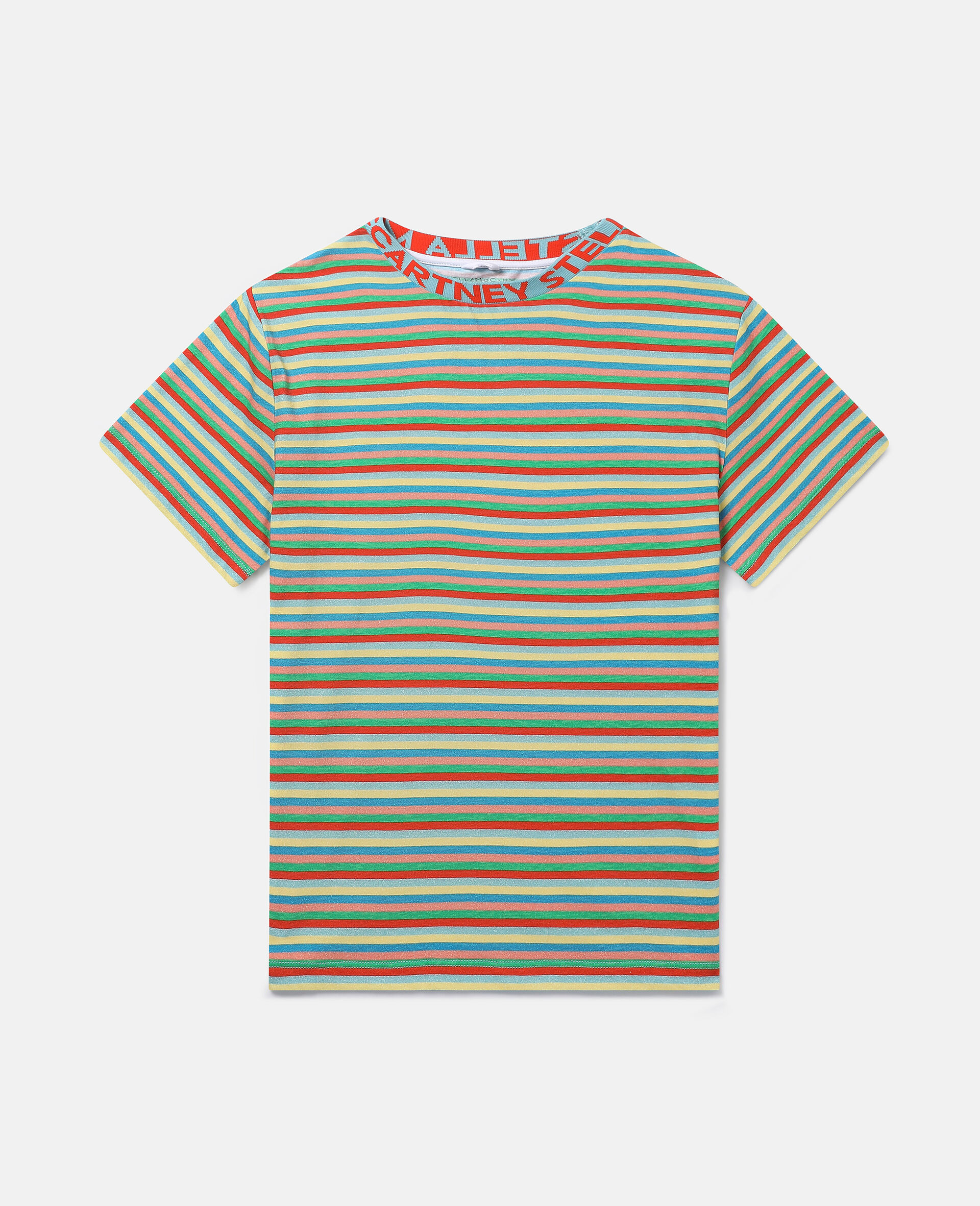 Logo Tape Striped T-Shirt-Fantasia-large image number 0
