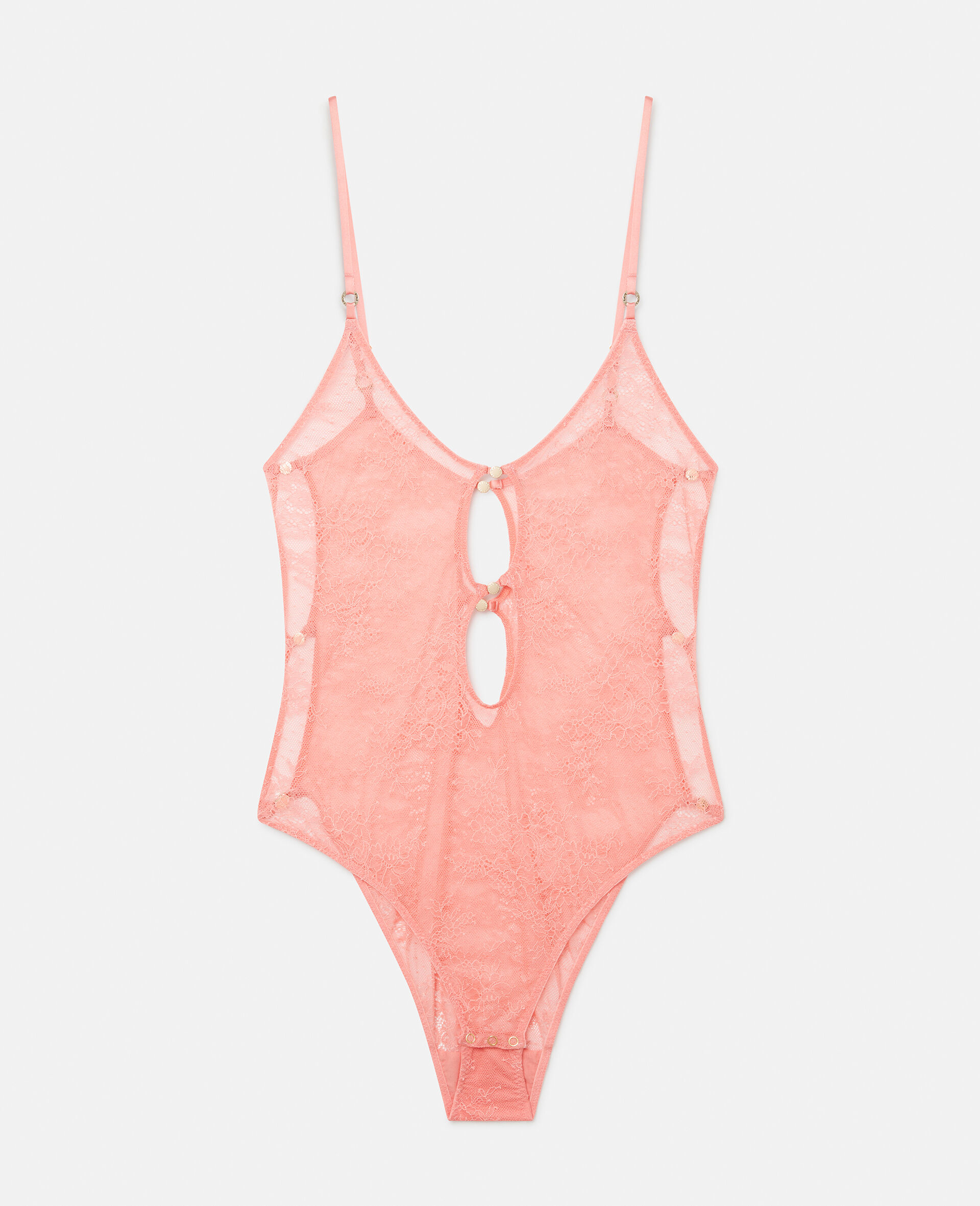 Body aus floraler Spitze mit hohem Bein-Rose-large image number 0