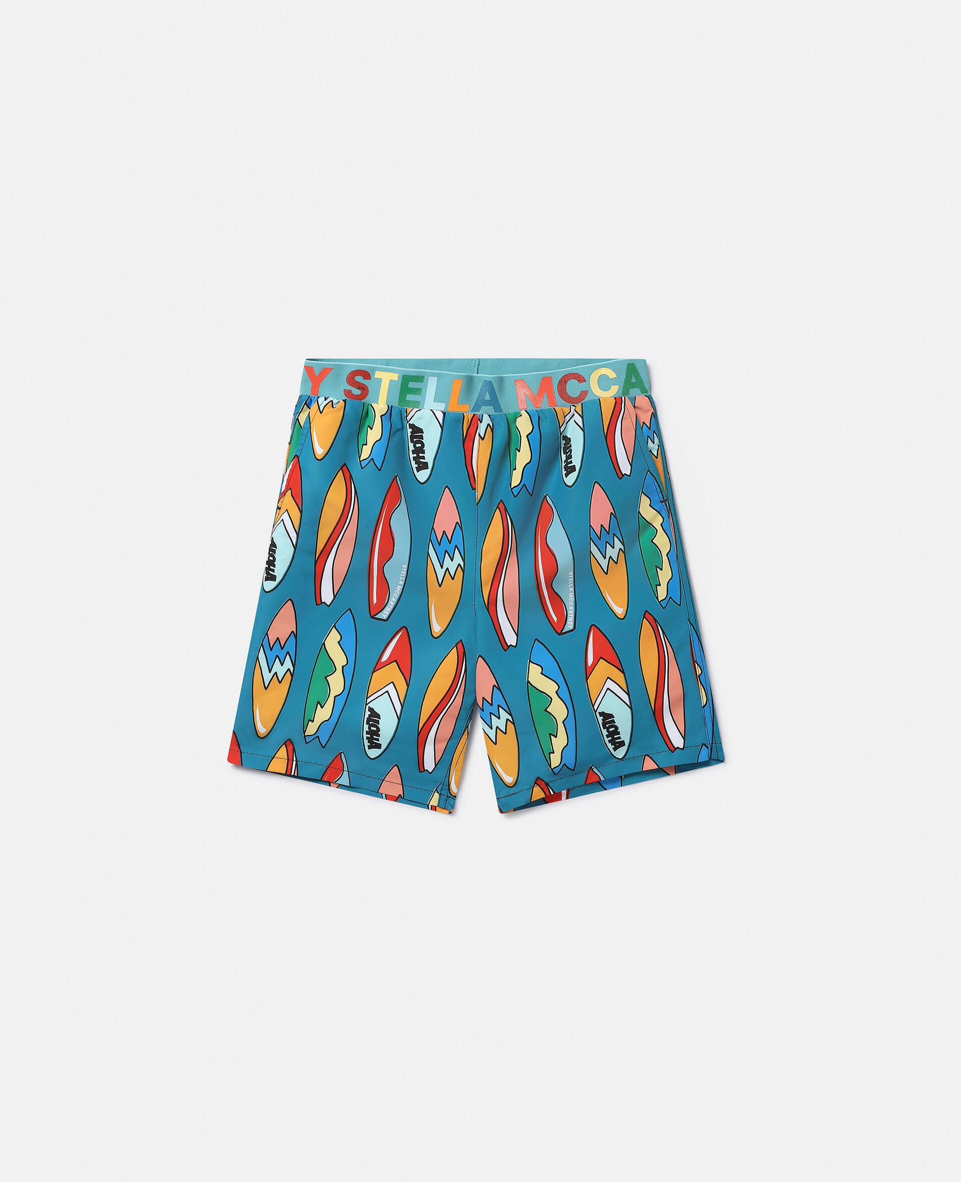 Surfboard Print Swimming Trunks-Fantaisie-large image number 0