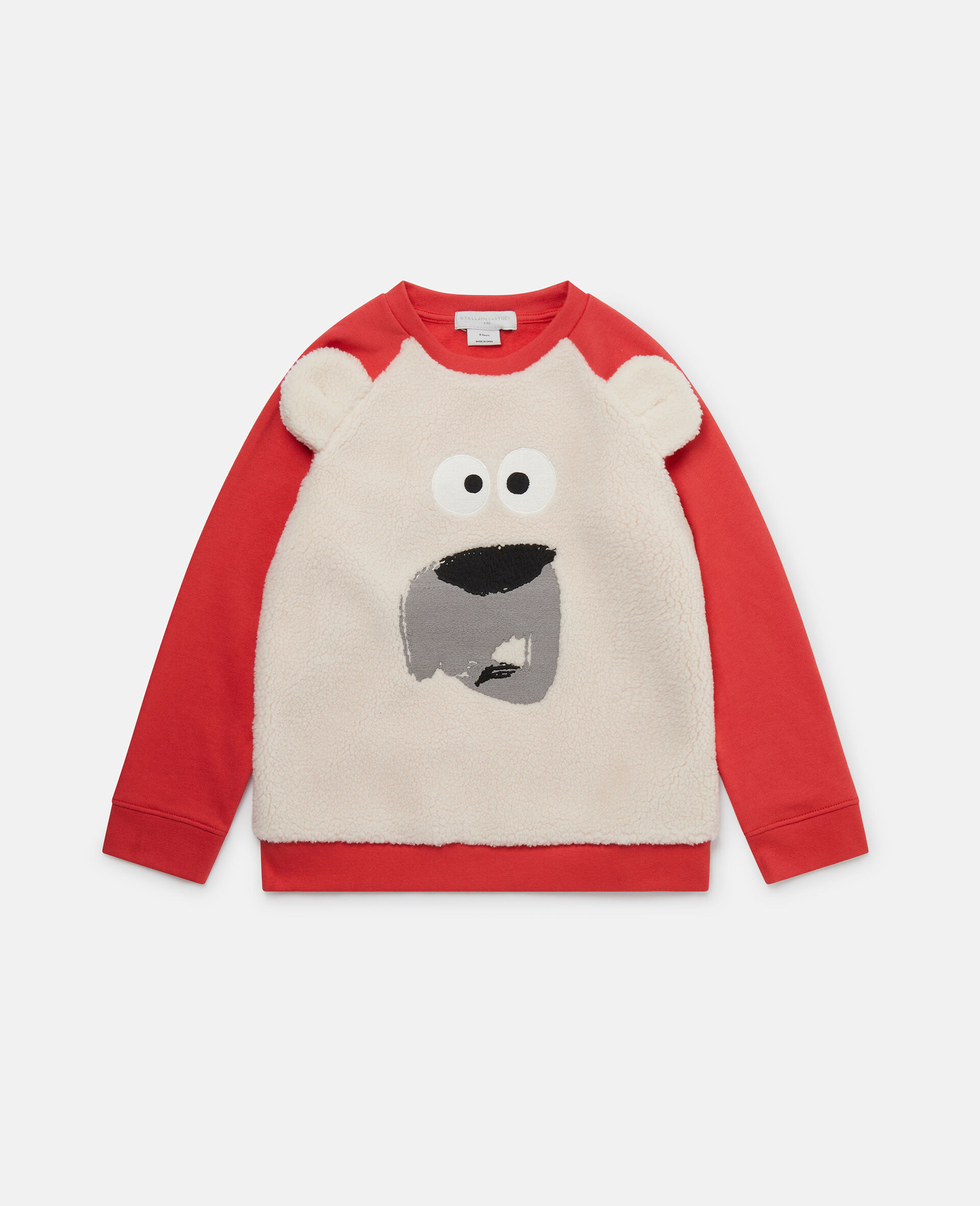 Polar Bear Fleece Sweatshirt-Red-large image number 0