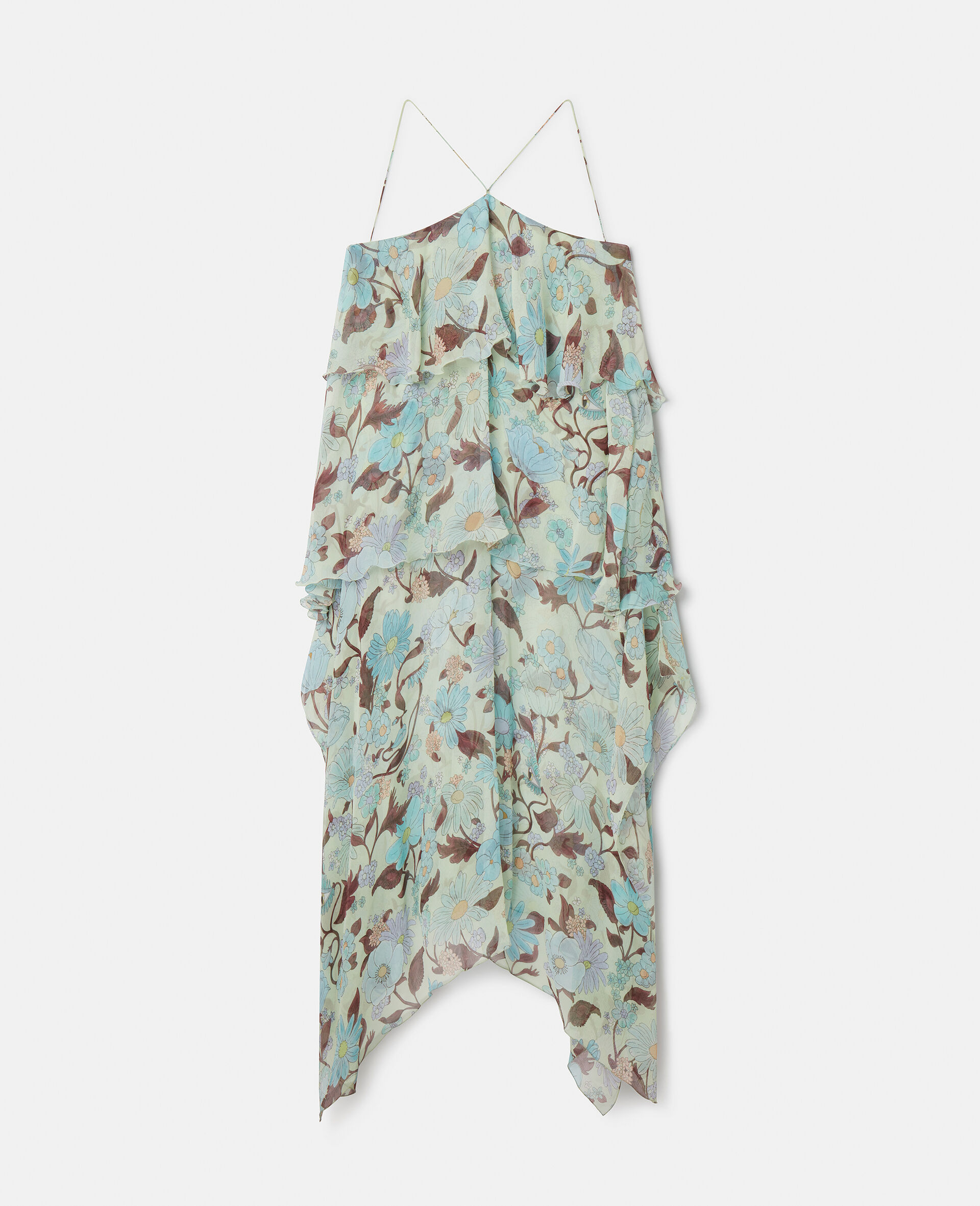 Robe dos nu en mousseline de soie à imprimé Lady Garden-Fantaisie-large image number 0