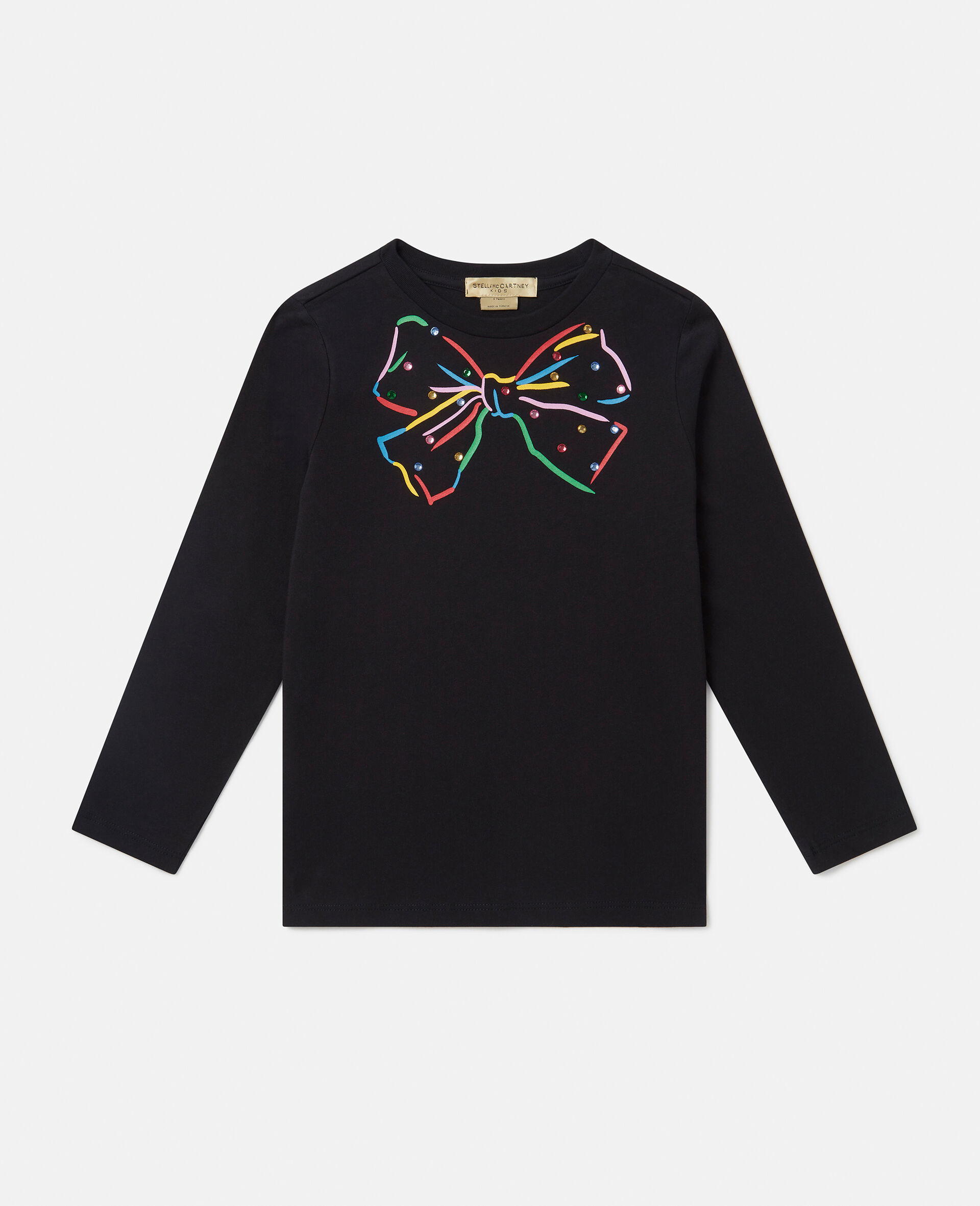 Ribbon Graphic Long-Sleeve T-Shirt-Black-large image number 0