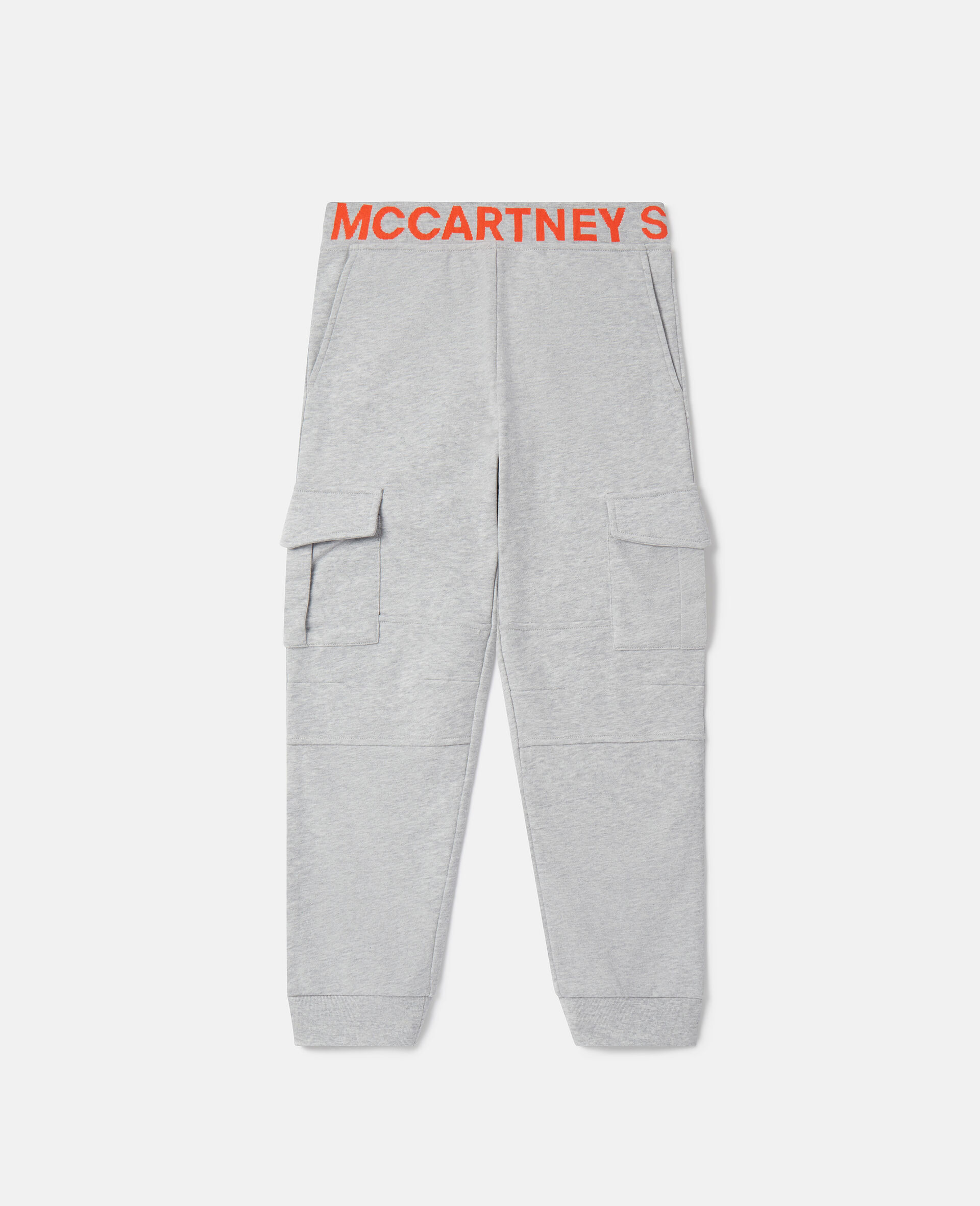 Logo Tape Cargo Joggers-Grey-large image number 0