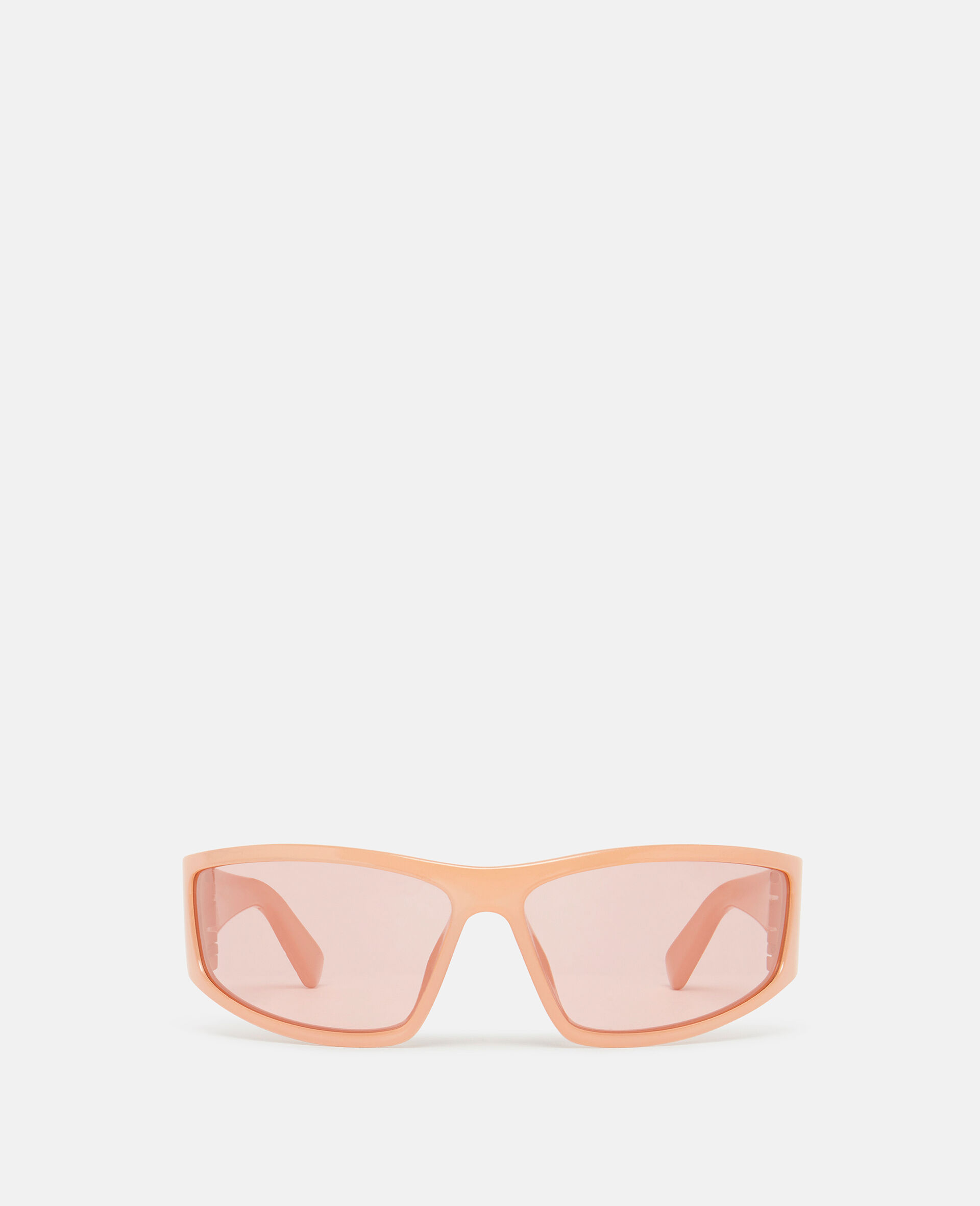 Rectangular Sunglasses-Pink-model