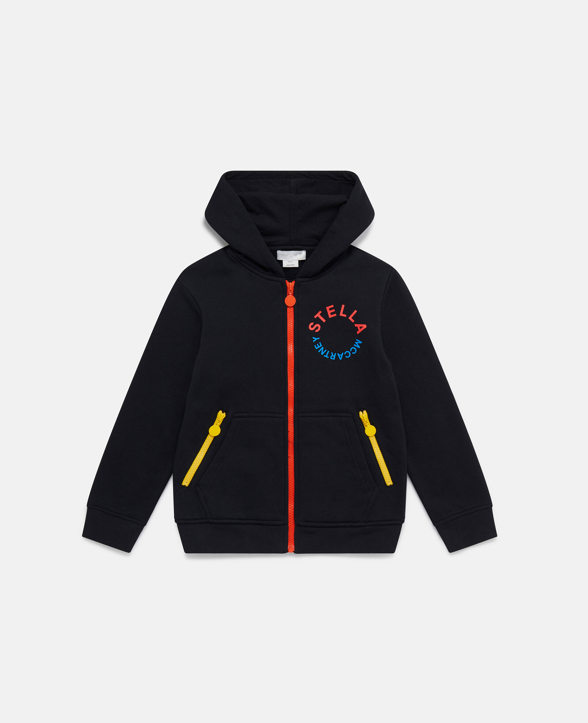 Colour Pop Zip Hoodie-Black-large image number 0