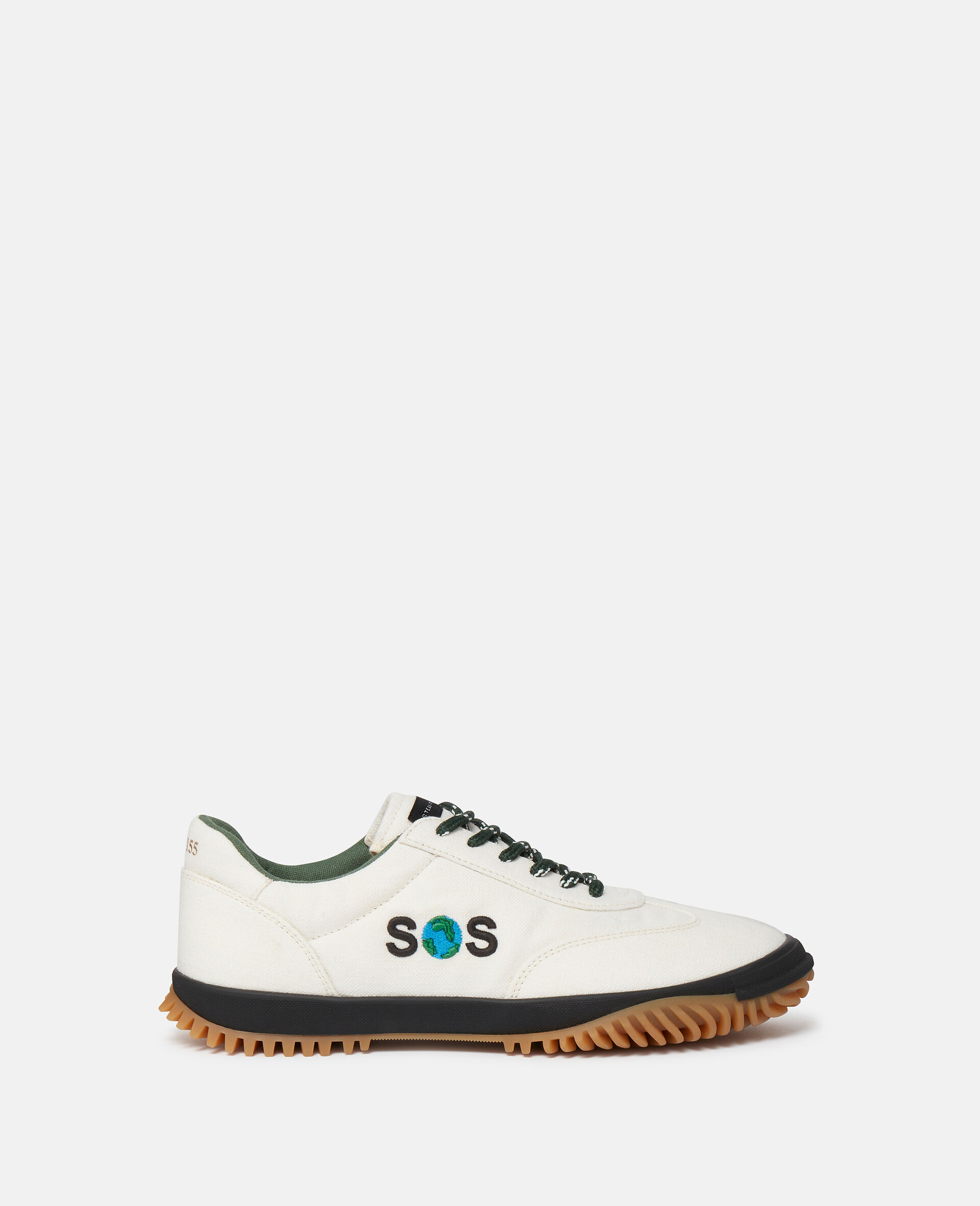 SOS Embroidered S-Wave Sport Trainers-ベージュ-large image number 0