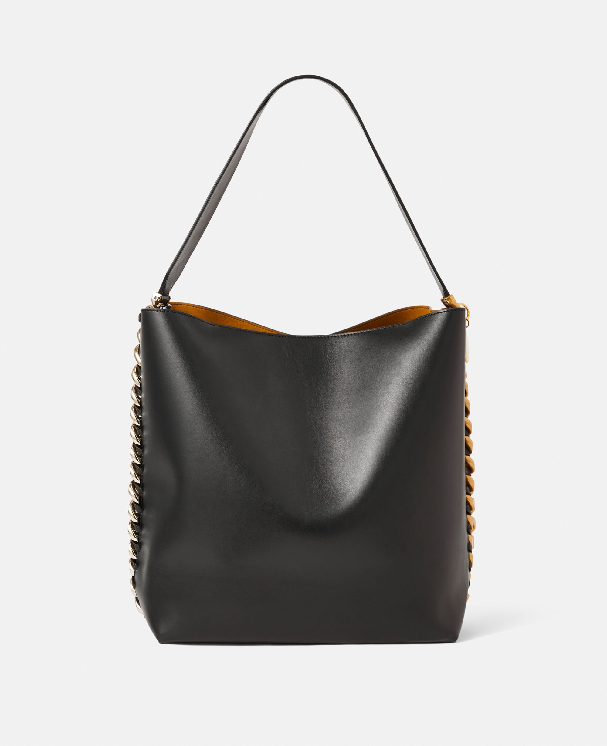 Stella McCartney medium Frayme logo-charm shoulder bag - Grey