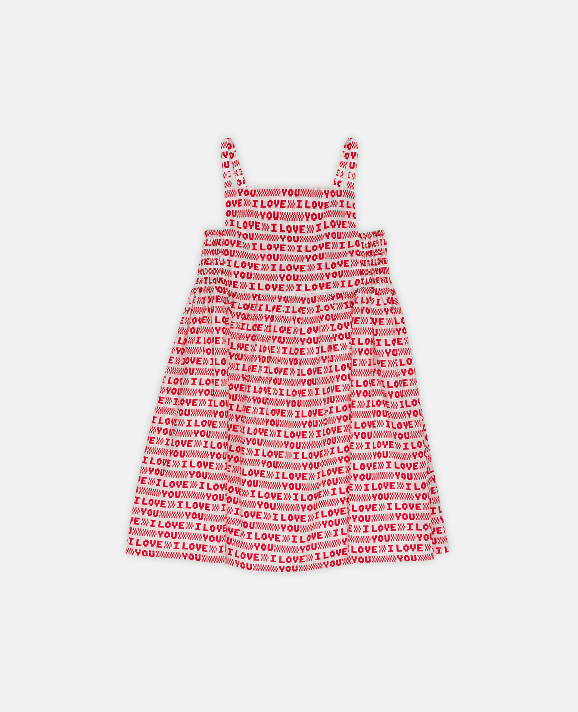 'I Love You' Heart Print Dress-Red-large image number 0