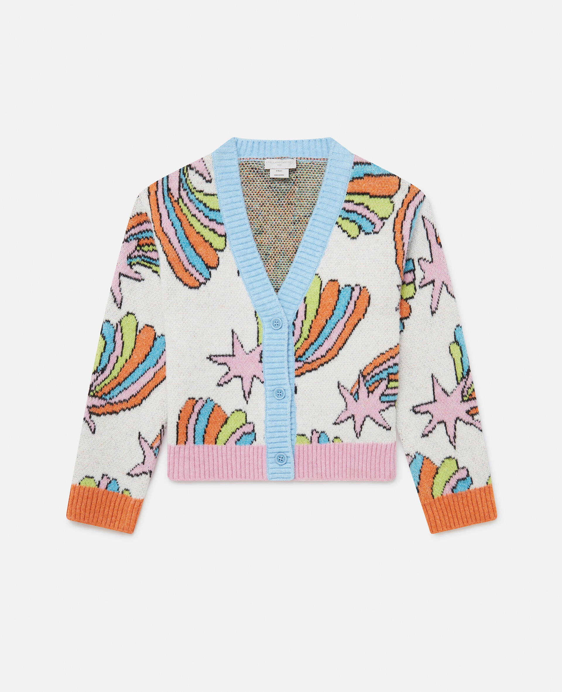 Shooting Stars Knitted Cardigan-Multicoloured-model