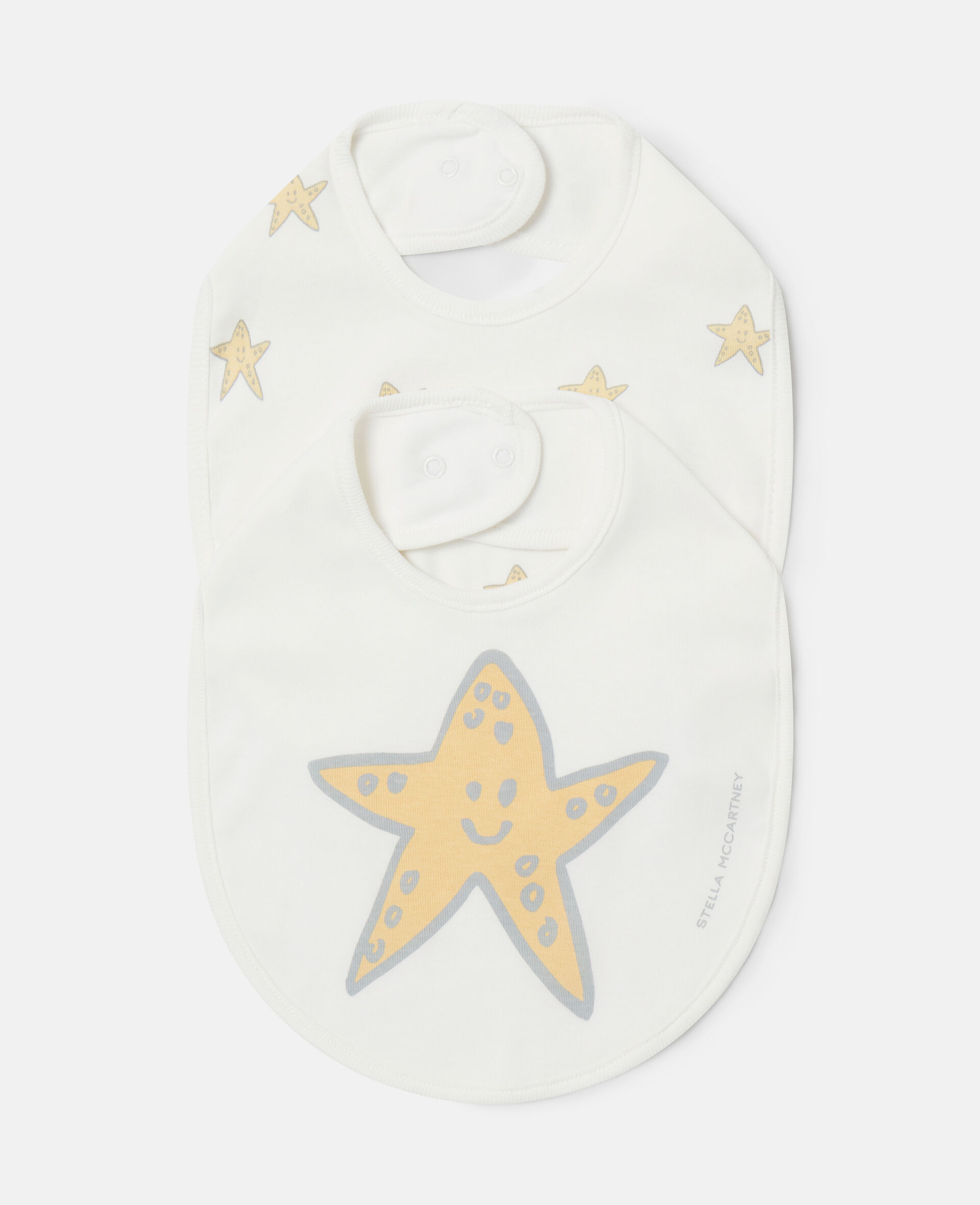 2 Pack of Smiling Stella Star Print Bibs-Fantaisie-large image number 0